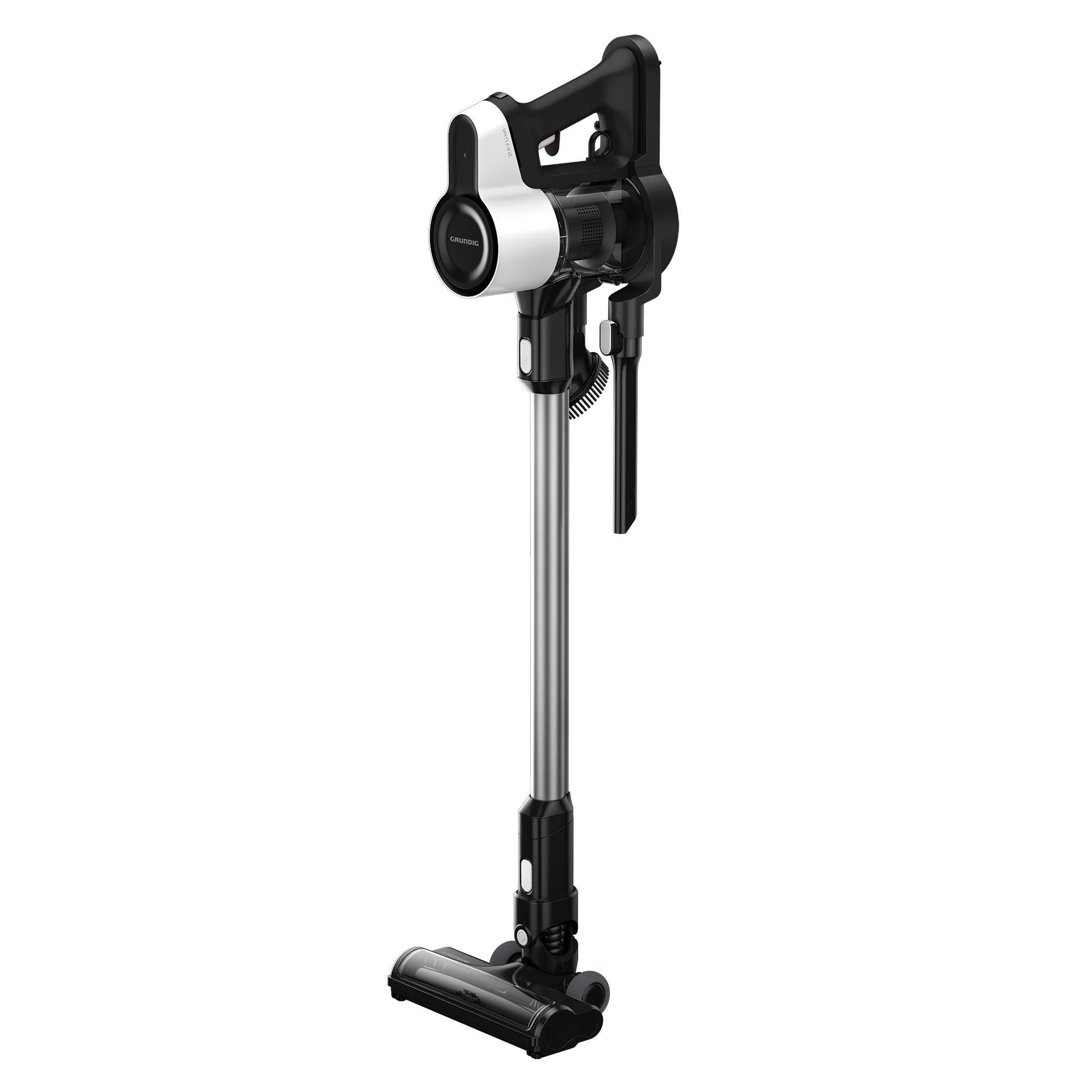 Akku-Bodenstaubsauger Mit LED-Licht und Beutellos, 110 W - Schwarz/Weiß, Basics, Kunststoff (25/121/23cm) - Grundig