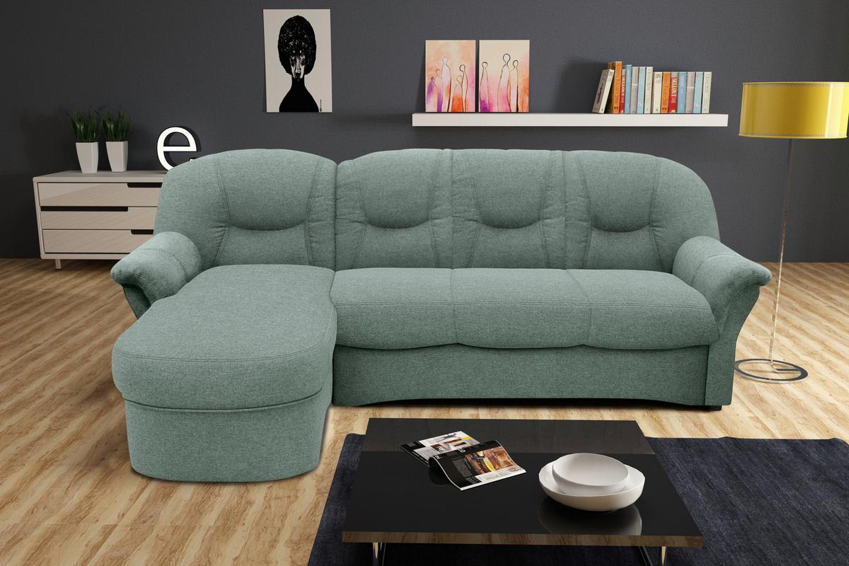 Ecksofa Mit Schlaffunktion Papenburg Hellblau - Schwarz/Hellblau, KONVENTIONELL, Textil (142/233cm) - MID.YOU