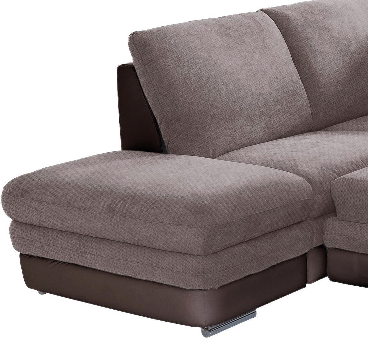 Wohnlandschaft In L-form Nardo 221x264 Cm - Taupe/Chromfarben, MODERN, Textil (221/264cm) - MID.YOU