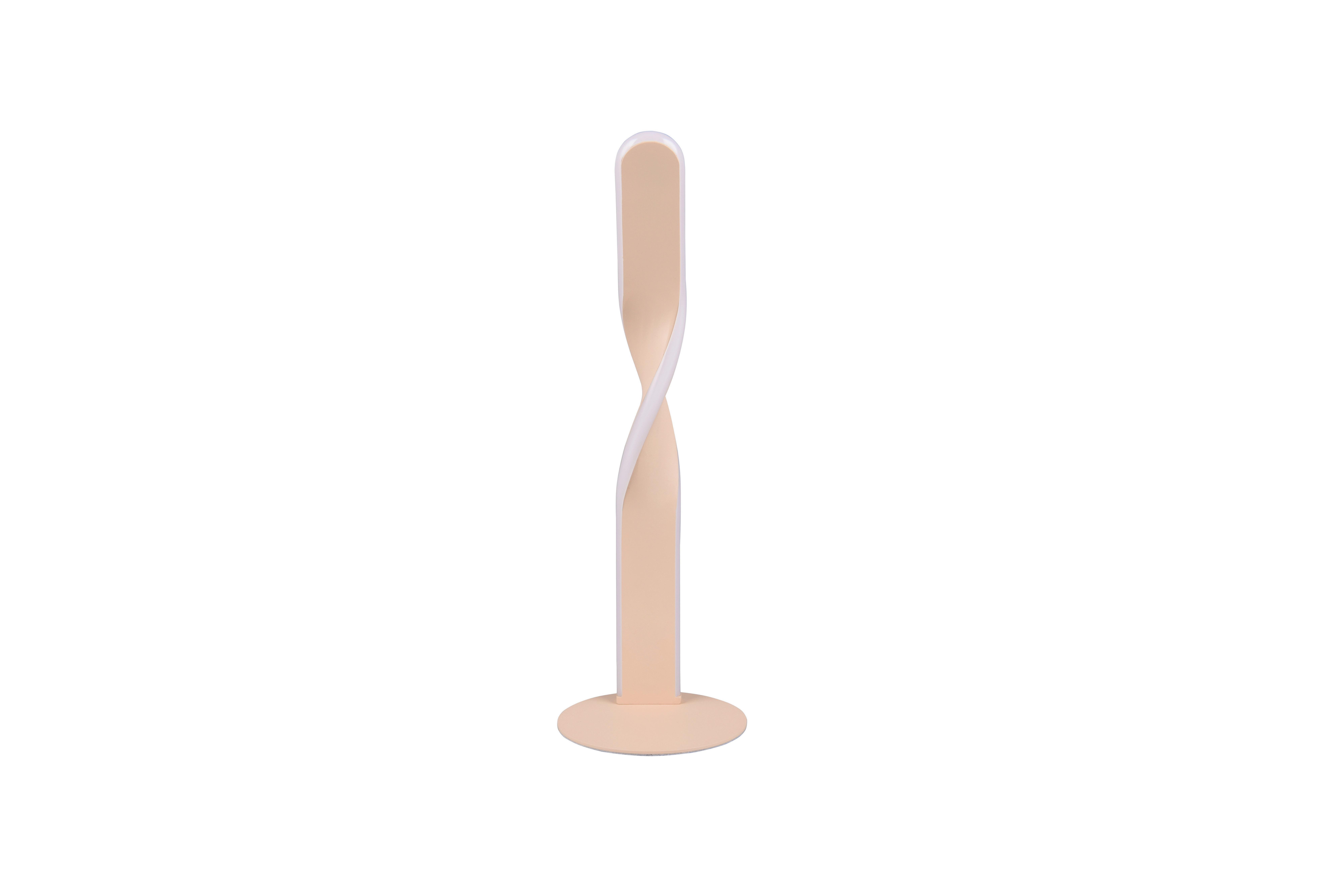 LED-Tischleuchte Ginko Weiß Sandfarben D: 13cm - Sandfarben/Weiß, Design, Kunststoff/Metall (13/40,5cm)