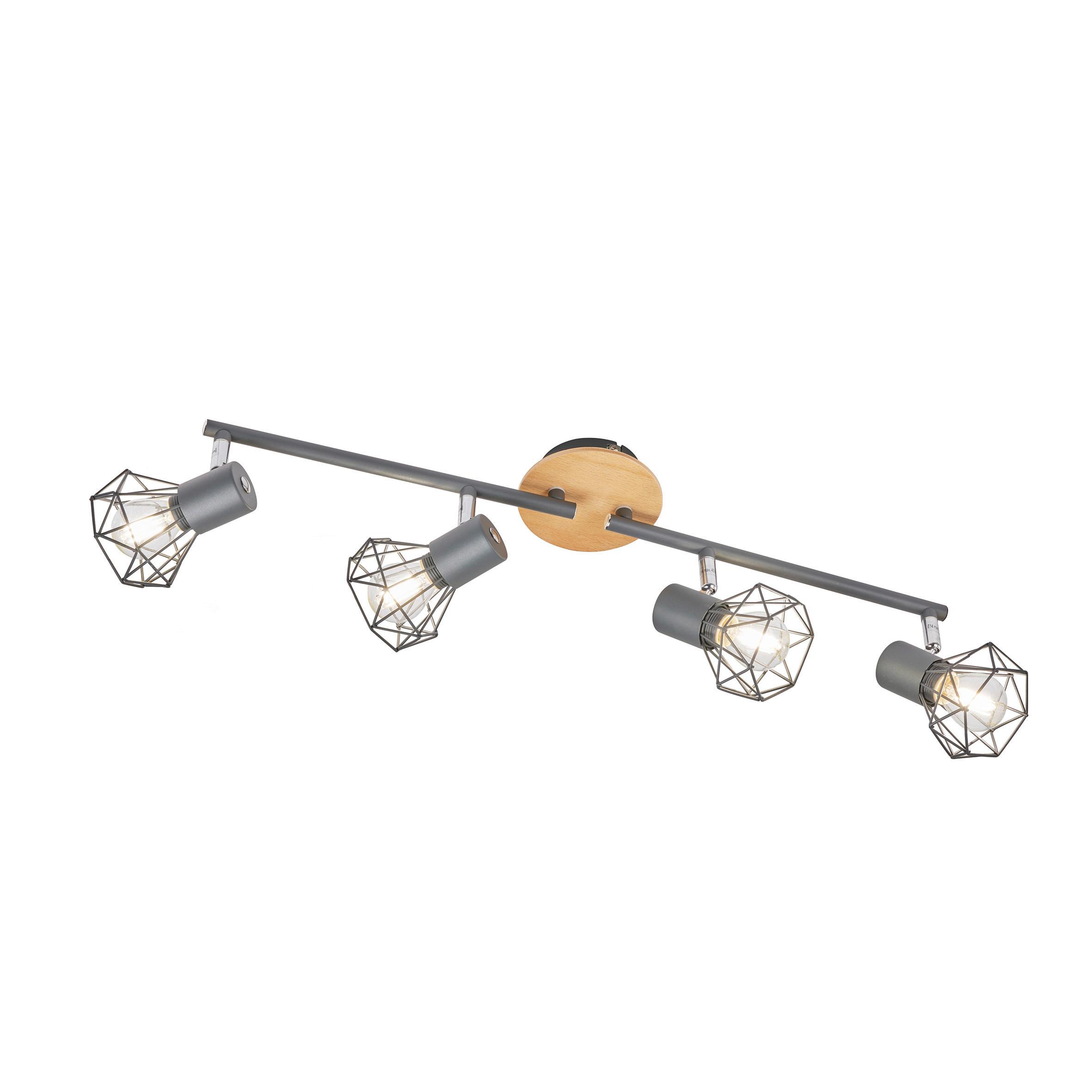 Strahler Ran Schwarz Sandfarben B: 11cm - Sandfarben/Schwarz, LIFESTYLE, Kunststoff/Metall (60/11/18cm) - Fischer & Honsel