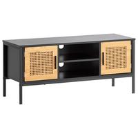 Nízka komoda čierna - hnedá/čierna, Konventionell, kov/kompozitné drevo (110/48/40cm) - Livetastic