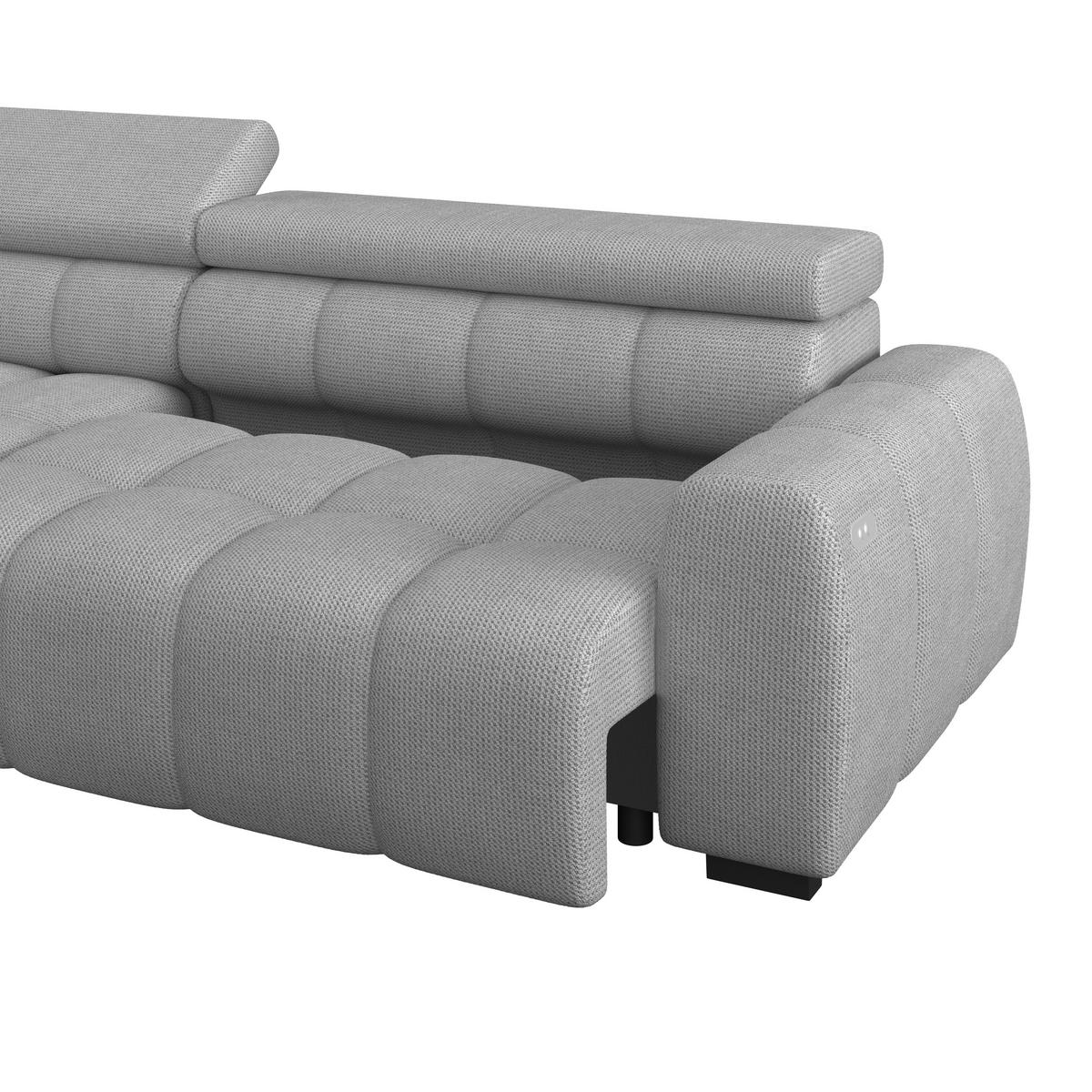Ecksofa Fargo S Grau, B: 168cm - Schwarz/Grau, Trend, Textil (168/285cm)