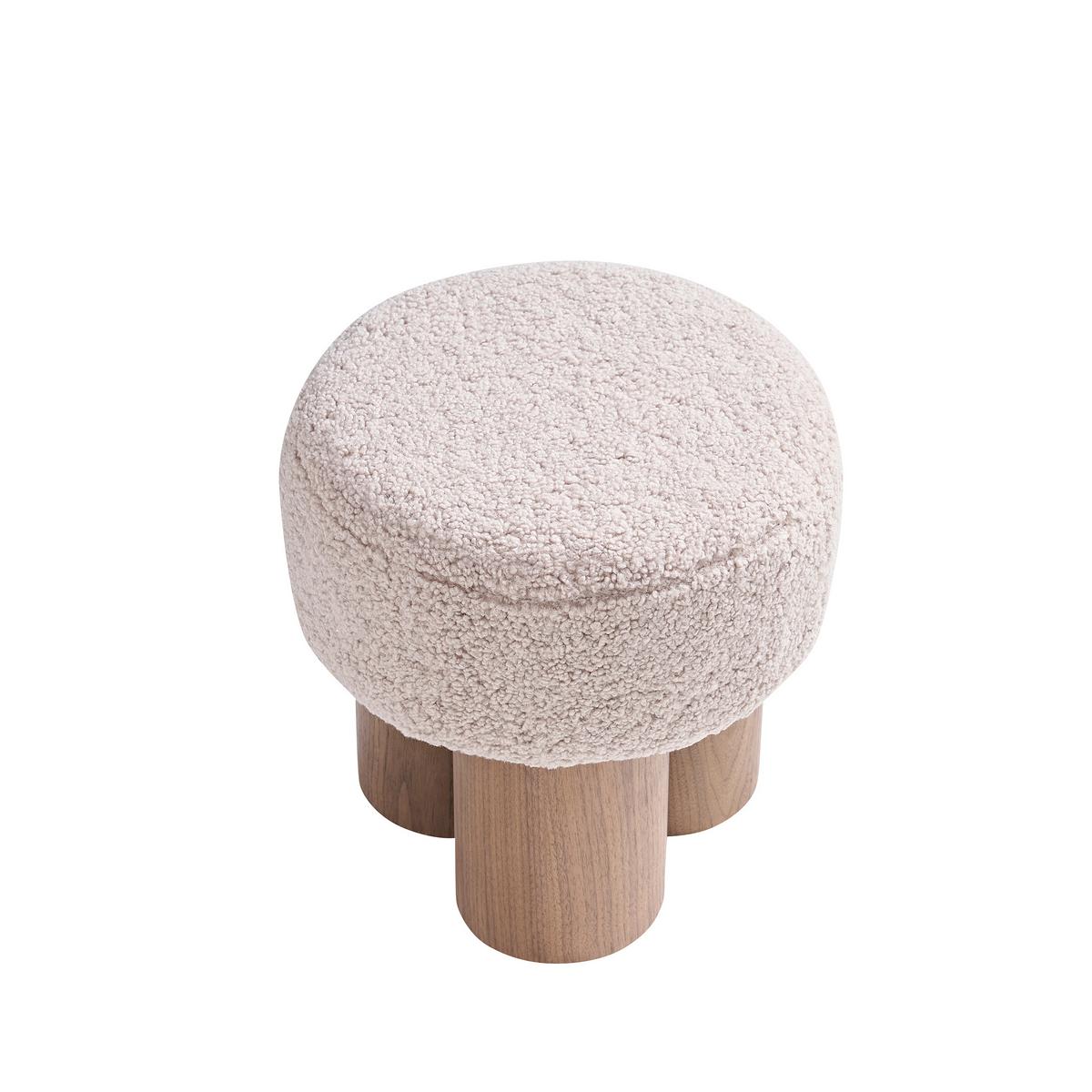 Hocker Braun, Walnussfarben B: 50cm - Walnussfarben/Braun, MODERN, Holzwerkstoff/Textil (50/49/50cm) - Livetastic