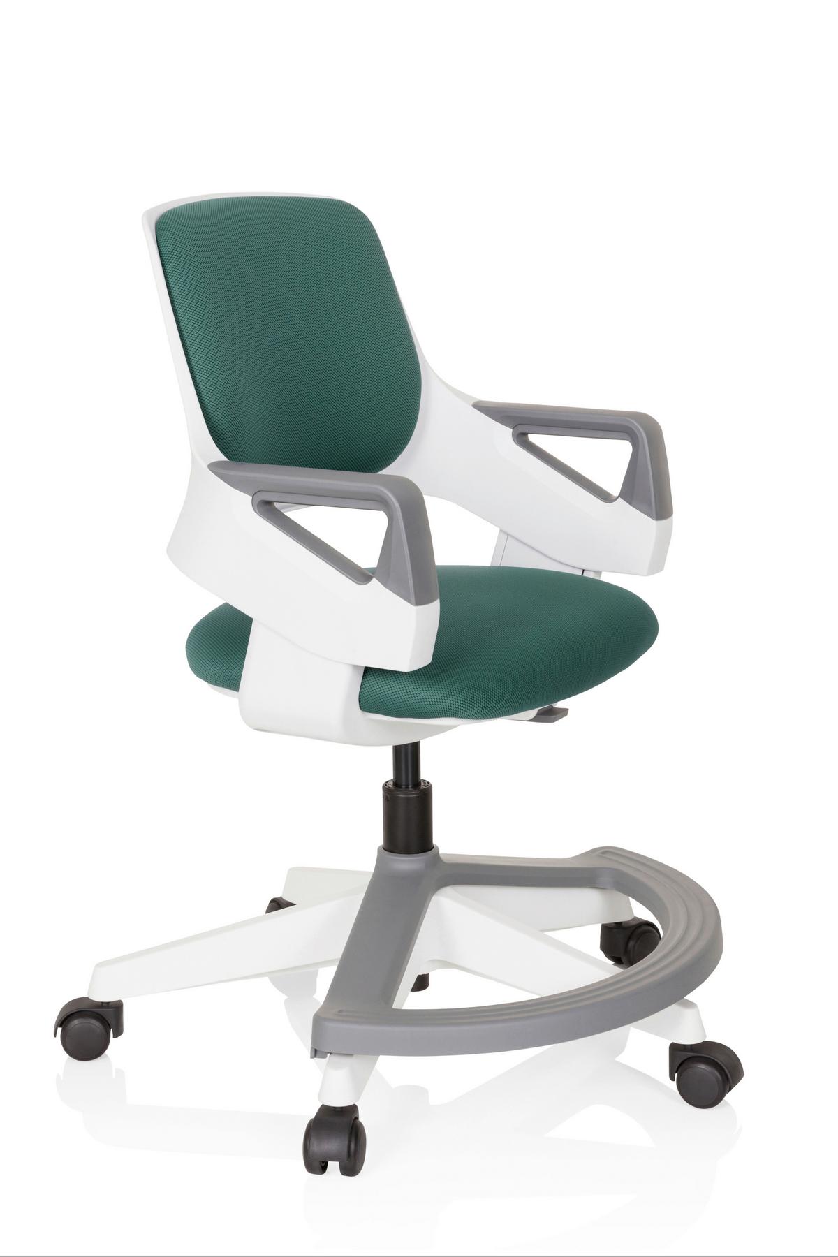 Jugenddrehstuhl Kid Flex Petrol B: 53 cm - Petrol/Weiß, MODERN, Kunststoff/Textil (53/80 - 93/60cm) - MID.YOU