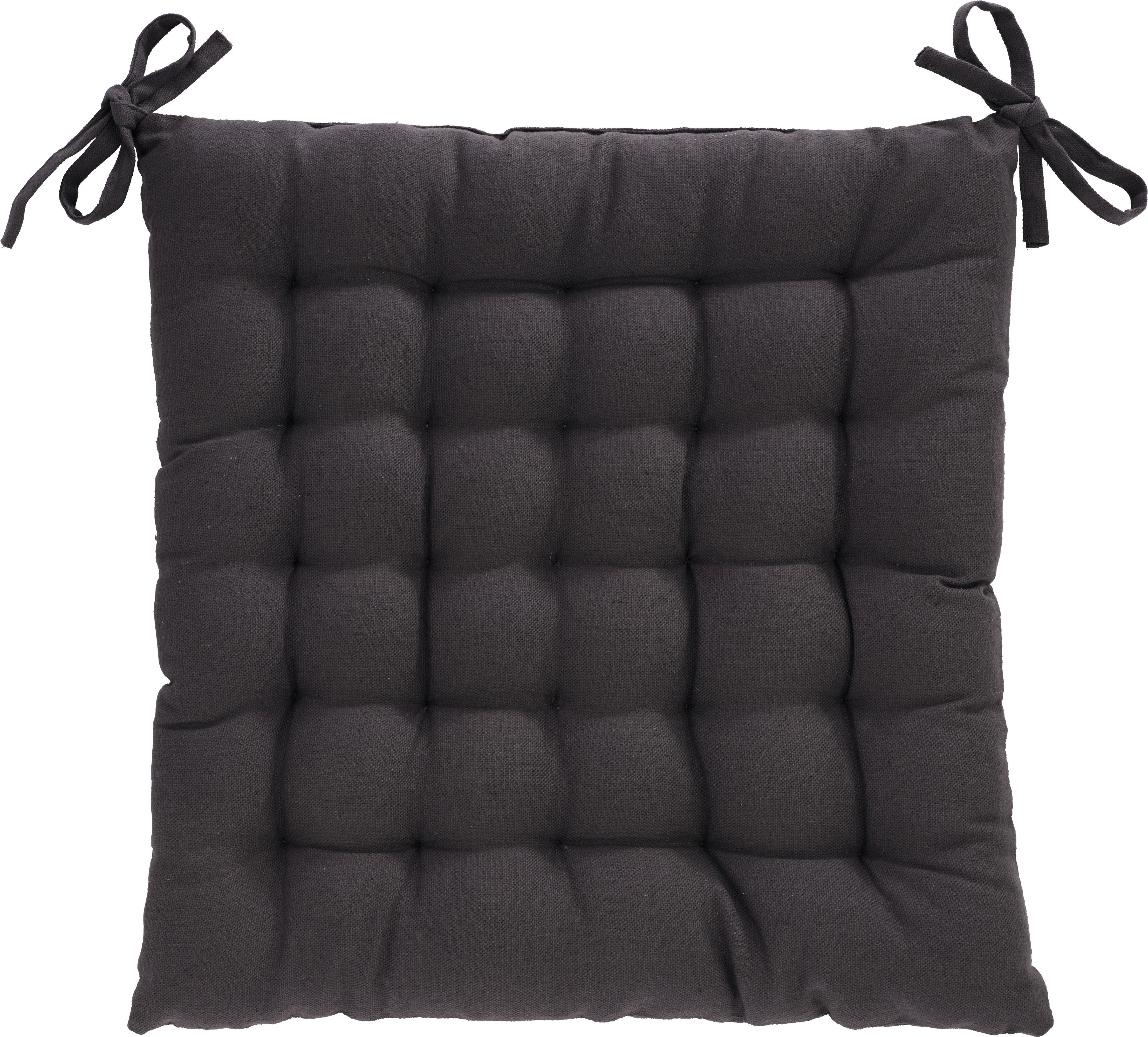 PODUŠKA NA SEDENIE Anke, 40x40cm - antracitová, textil (40/40/4cm) - Modern Living