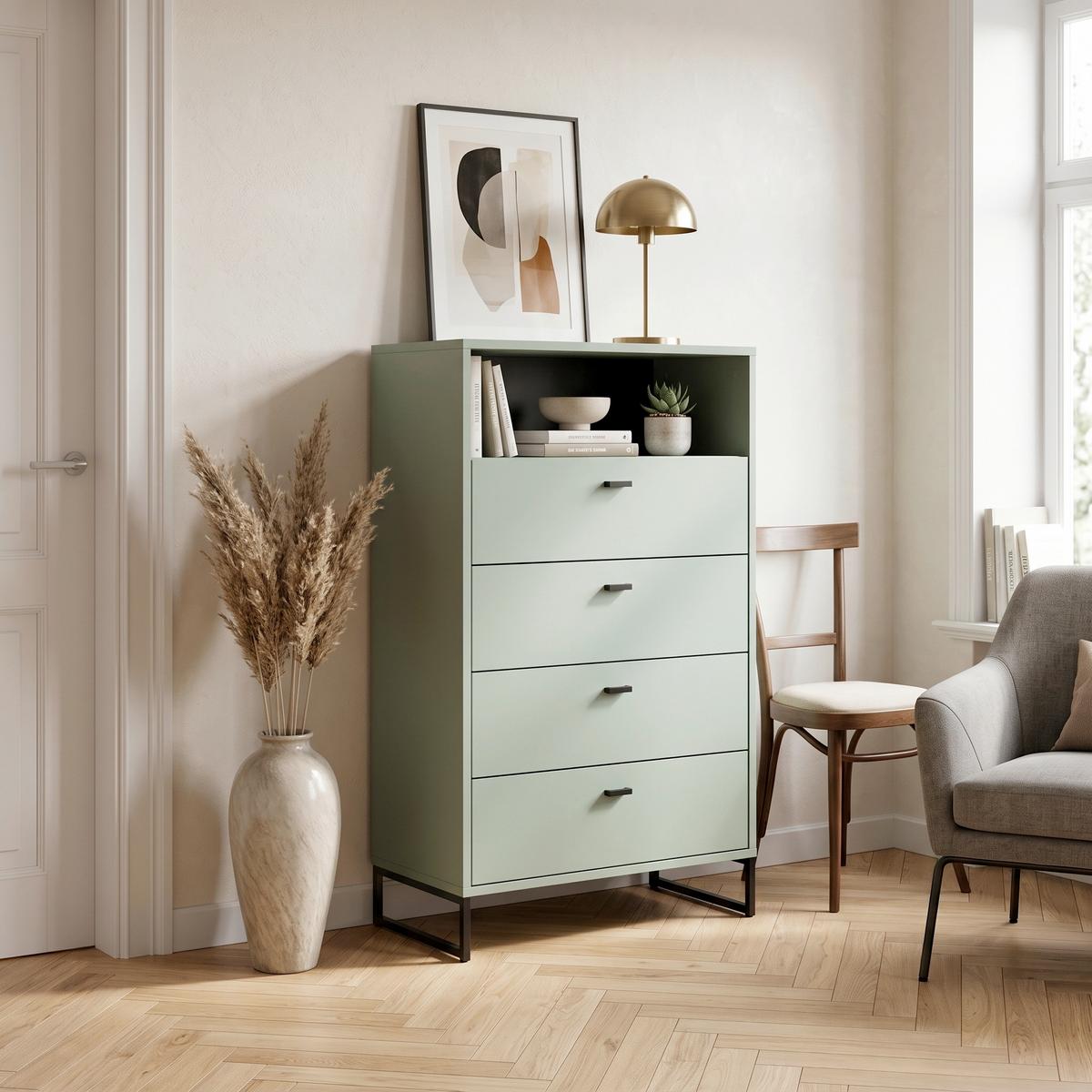 HIGHBOARD JANNE HIGHBOARD 600 4SK NISCHE - Schwarz/Grün, LIFESTYLE, Holzwerkstoff (60,2/103,9/33,1cm) - MID.YOU