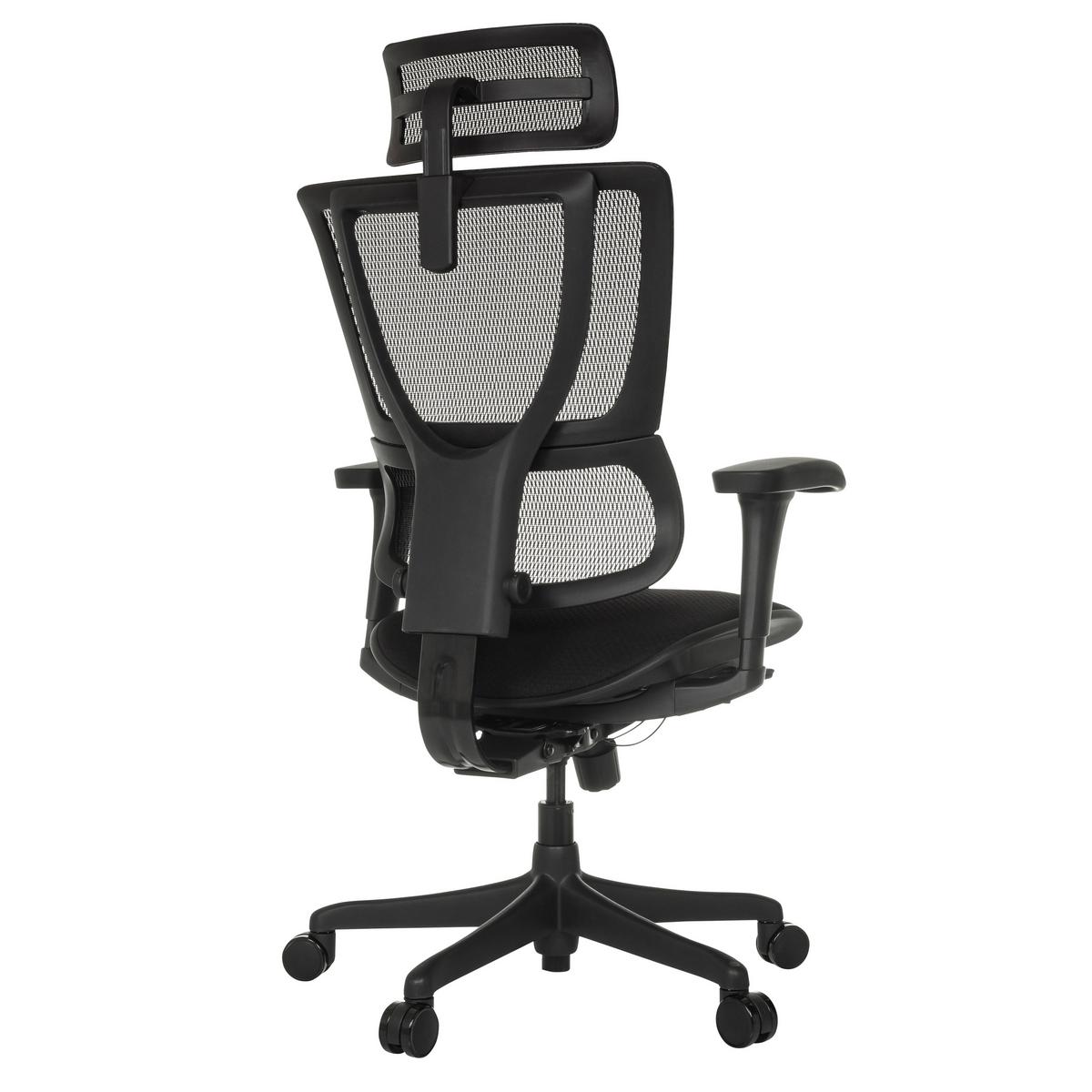 Drehstuhl Ergohuman Slim Eco Schwarz B: 69 cm - Schwarz, MODERN, Kunststoff/Textil (69/112 - 134/63cm) - MID.YOU