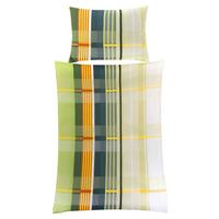 Bettwäsche Ramona - Dunkelgrün/Hellgelb, MODERN, Textil - Luca Bessoni