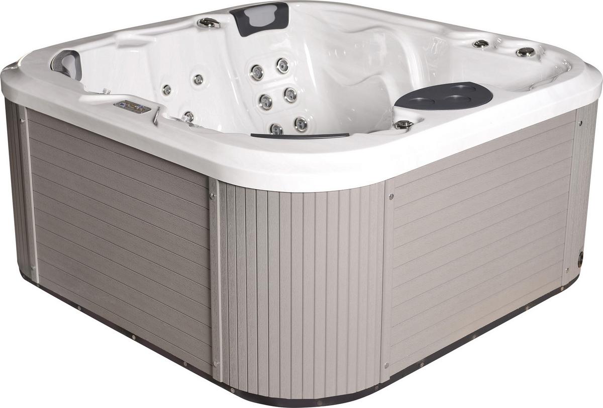 Whirlpool Acryl Florenz 200 X 91 X 200 cm - Weiß/Grau, MODERN, Kunststoff (200/200/91cm)