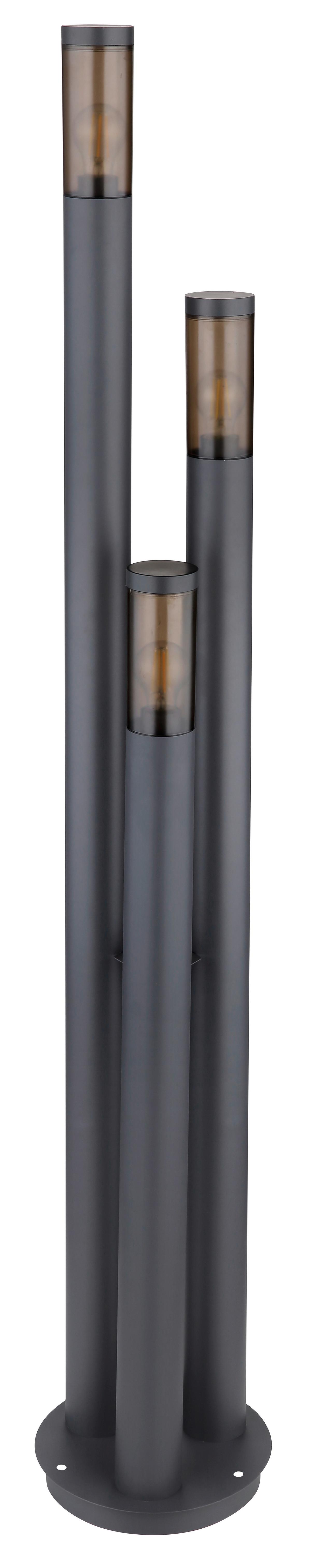 Außenleuchte 23 W Kunststoff/edelstahl - Anthrazit/Grau, Design, Kunststoff/Metall (28/170cm) - Globo