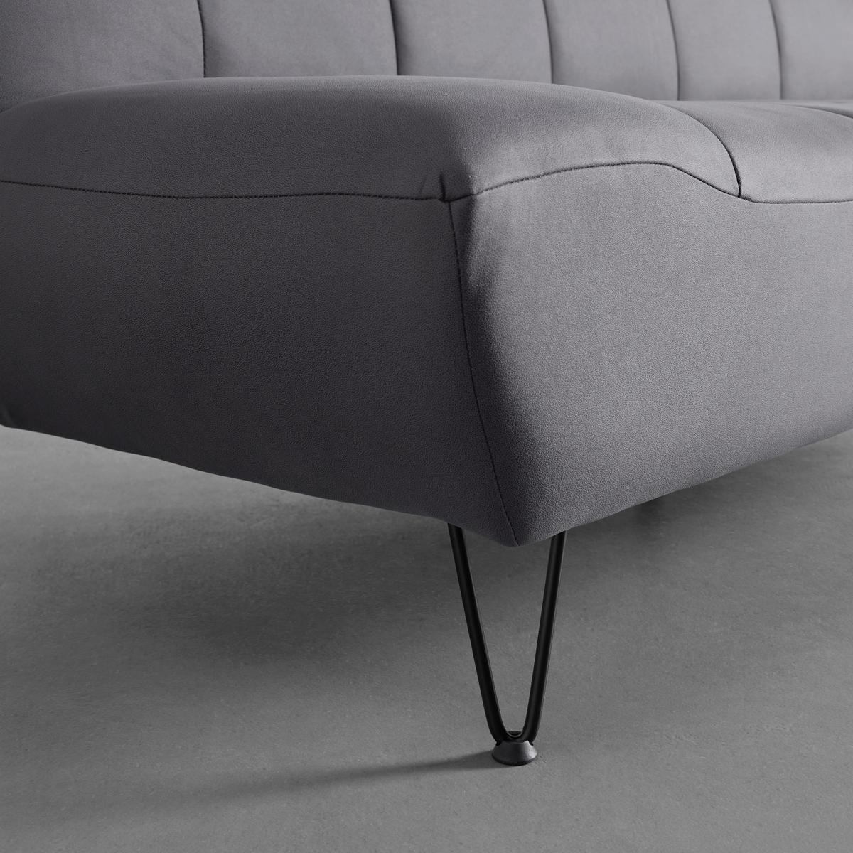 Rozkladacia pohovka GELI - čierna/tmavosivá, Modern, kov/drevo (192/88/97cm) - P & B