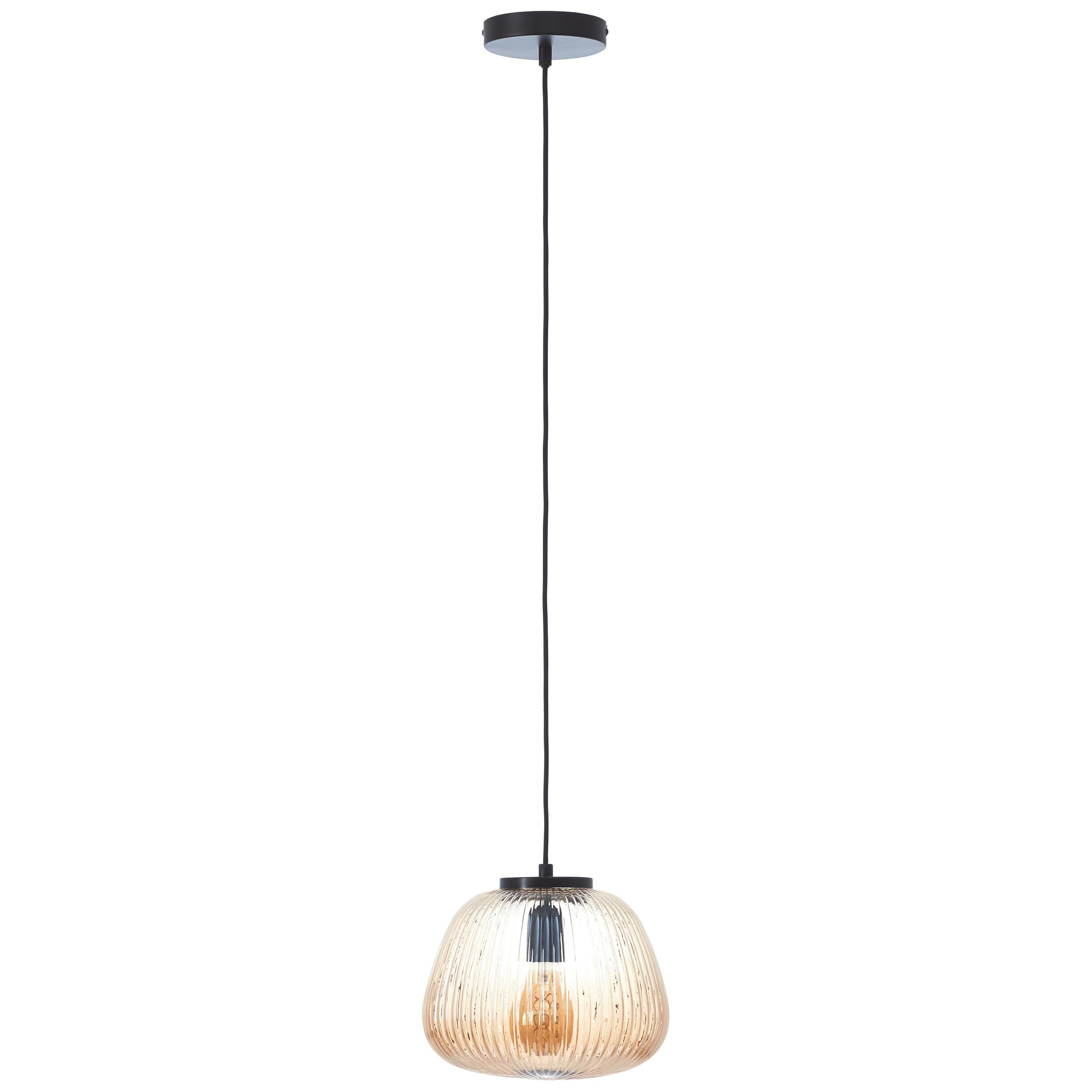 Hängeleuchte 80107/86 Kaizen - Bernsteinfarben, Design, Glas/Metall (25/176cm) - Brilliant