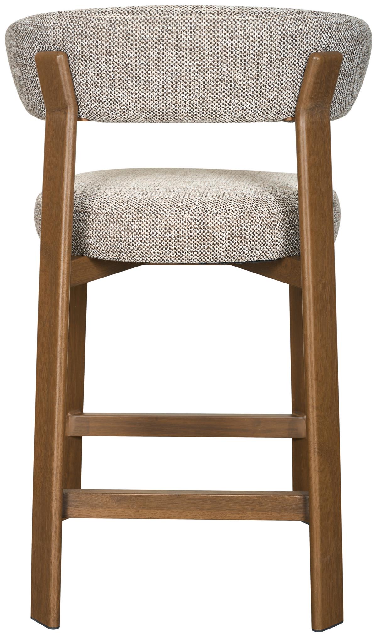 Barhocker Bilbao Braun B: 52 cm - Walnussfarben/Braun, MODERN, Textil/Metall (52/90,5/53,5cm) - Livetastic