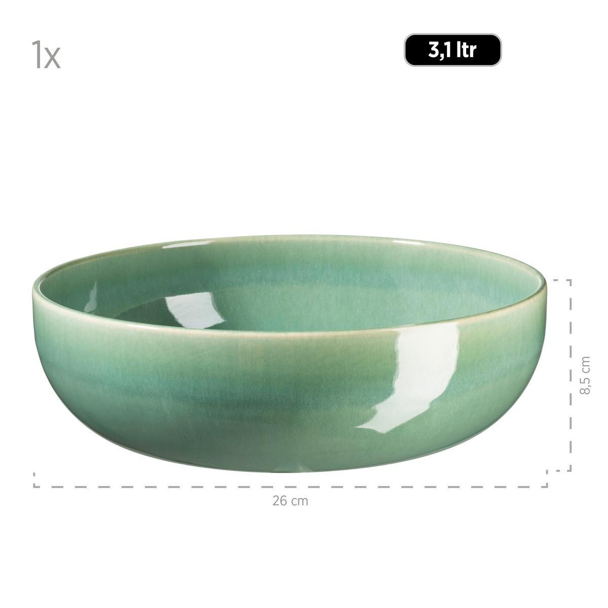 Schüsselset Elina Uno Rund D: 16-26 cm Hellgrün - Hellgrün, Basics, Keramik - Mäser