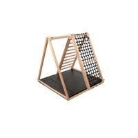 klappbares Klettergerüst mit Sicherheitsmatte - Birkefarben/Schwarz, Basics, Holz (105/110/100cm) - CLIFF