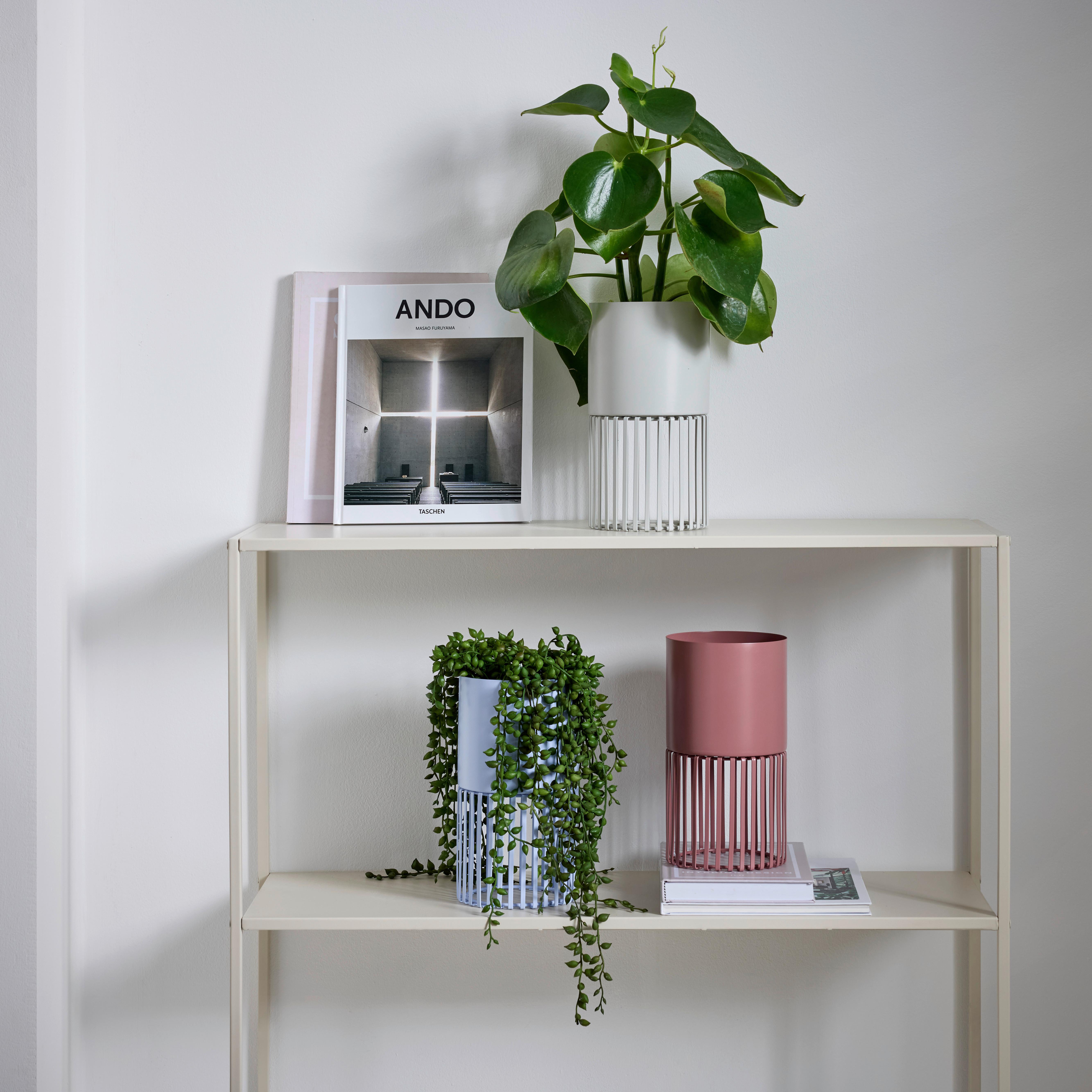 Květináč ELLA - světle modrá, kov (13/24cm) - Mömax