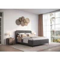 Polsterbett Bendi - Anthrazit/Schwarz, MODERN, Holz/Holzwerkstoff (180/200cm) - MID.YOU