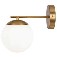 Wandleuchte Marble - Messingfarben, Trend, Glas/Metall (21/20/21cm) - MAYTONI