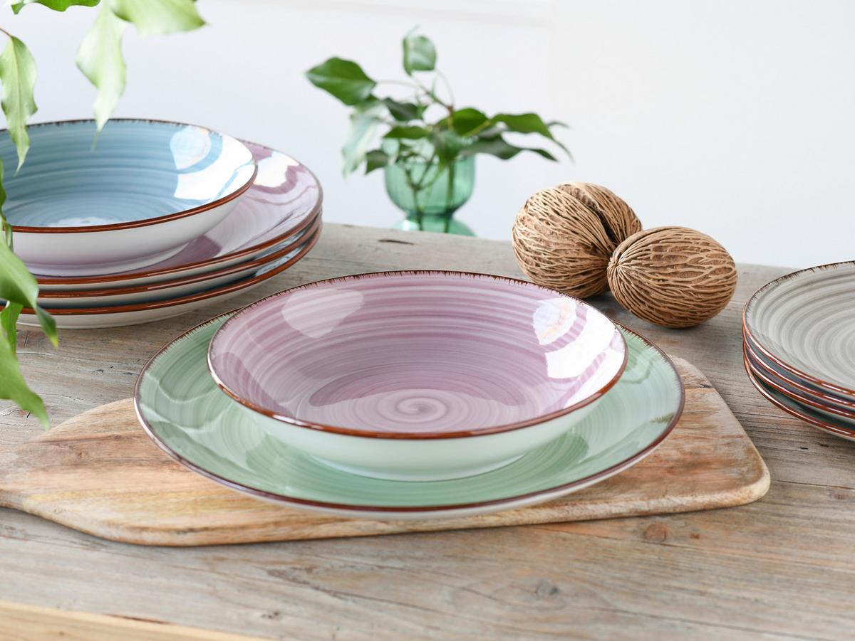 Tafelservice Samba Bunt Multicolor 12--Teilig - Multicolor, Basics, Keramik - Creatable