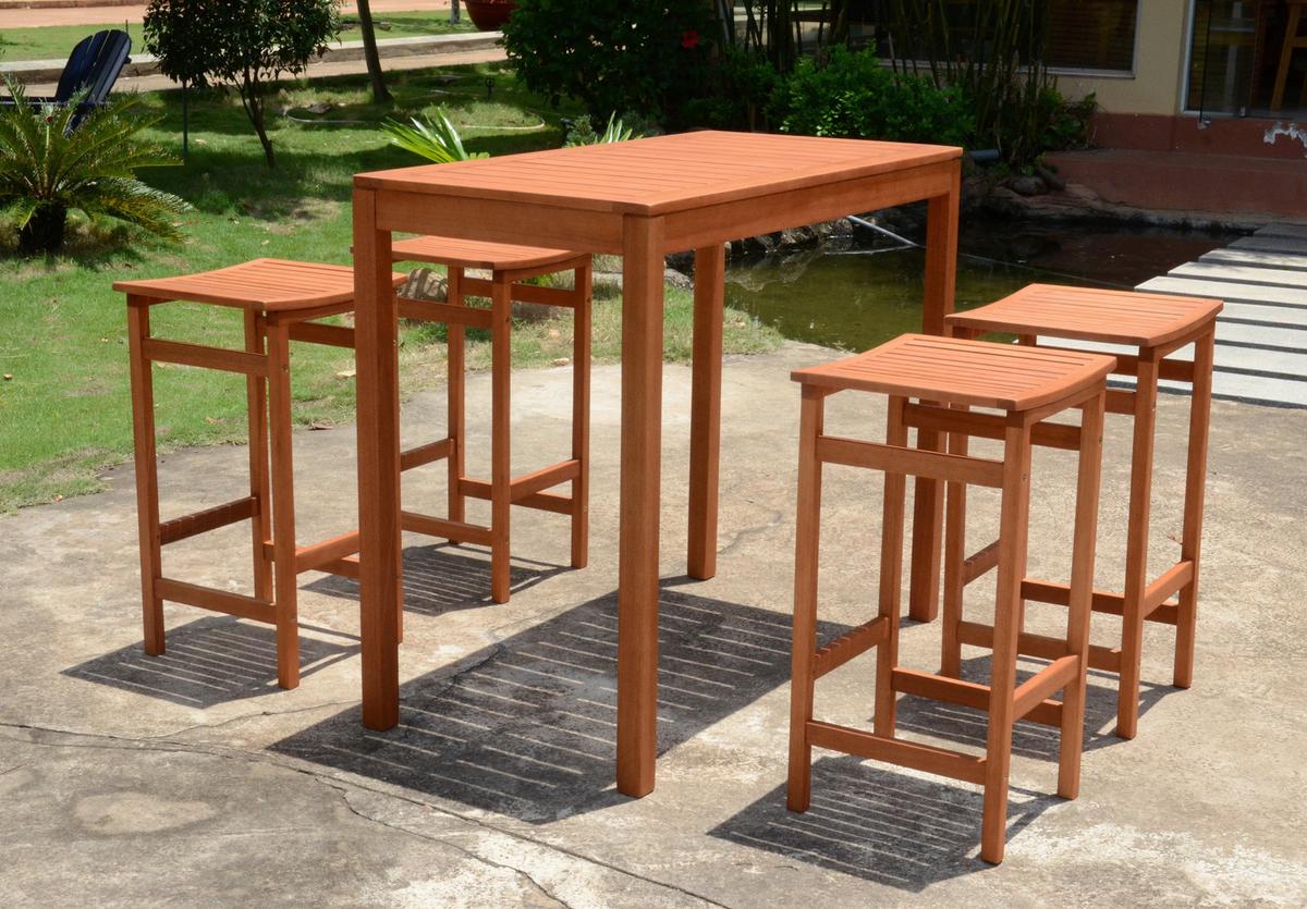 Gartenmöbel Set 5-Tlg. Palmdale aus Eukalyptusholz - Eukalyptusholzfarben, Basics, Holz (150/120/100cm) - Gardenson