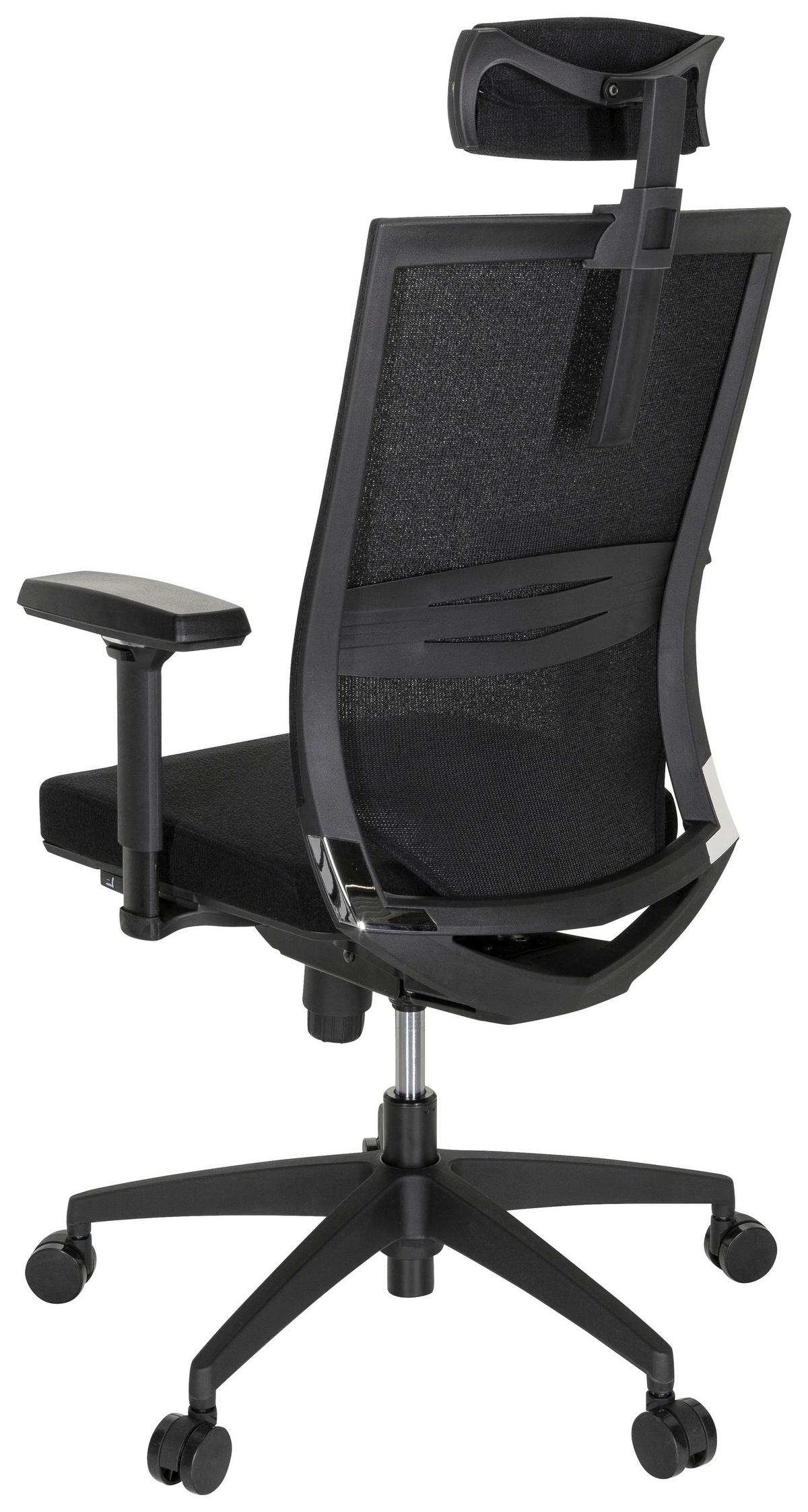 Drehstuhl Porto Max High I Schwarz - Schwarz, MODERN, Kunststoff/Textil (63/113/65cm) - MID.YOU
