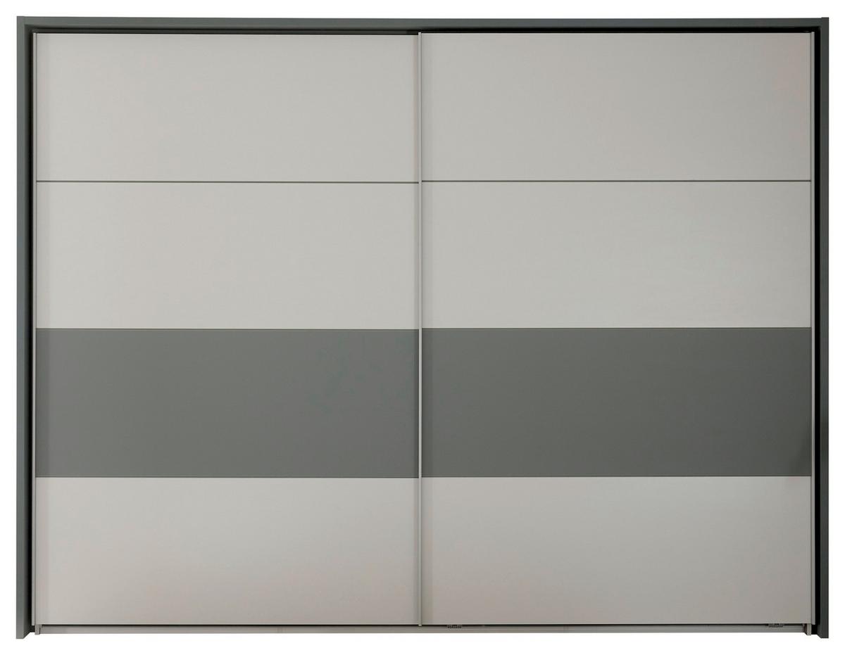 SKRIŇA S POS. DVER. – HOR.VED MODESTE - svetlosivá/hliníková, Modern, kov/kompozitné drevo (270/210/60cm)