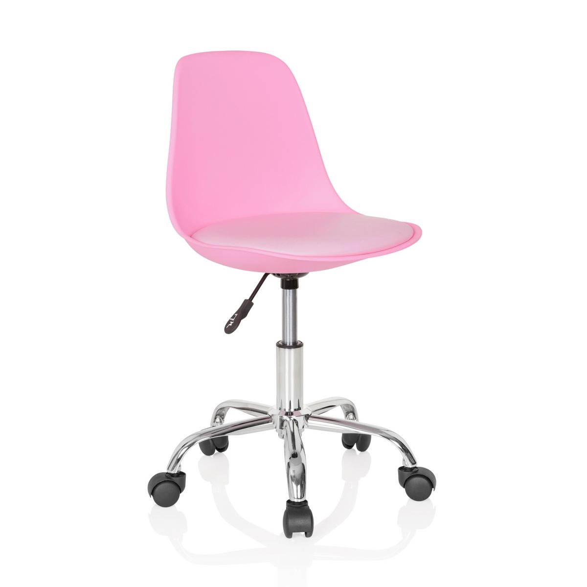 Jugenddrehstuhl Fancy II Pink - Pink, Basics, Kunststoff/Textil (40/72-82/44cm) - MID.YOU