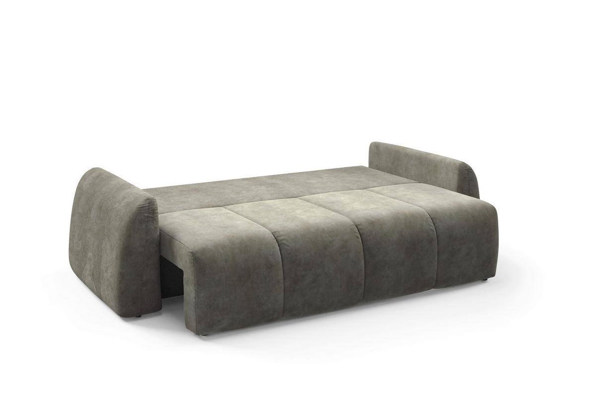 Schlafsofa Geronimo Grau B: 252cm - Schwarz/Grau, Design, Textil (252/93/167cm) - Livetastic