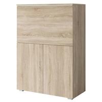 Sekretär Vera 90 Eichefarben B: 90cm - Eichefarben/Grau, Design, Holzwerkstoff (90/125,1/42cm) - P & B
