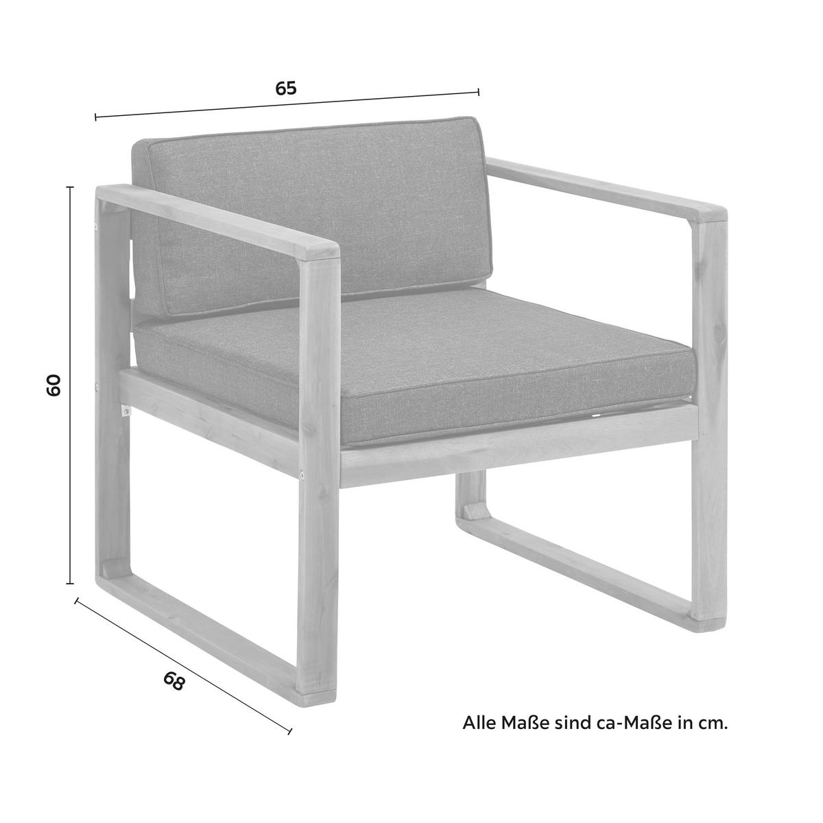 Zahradní sedací souprava ELIO tmavěšedá - tmavě šedá, Moderní, dřevo (120/60/68cm) - Bessagi Garden
