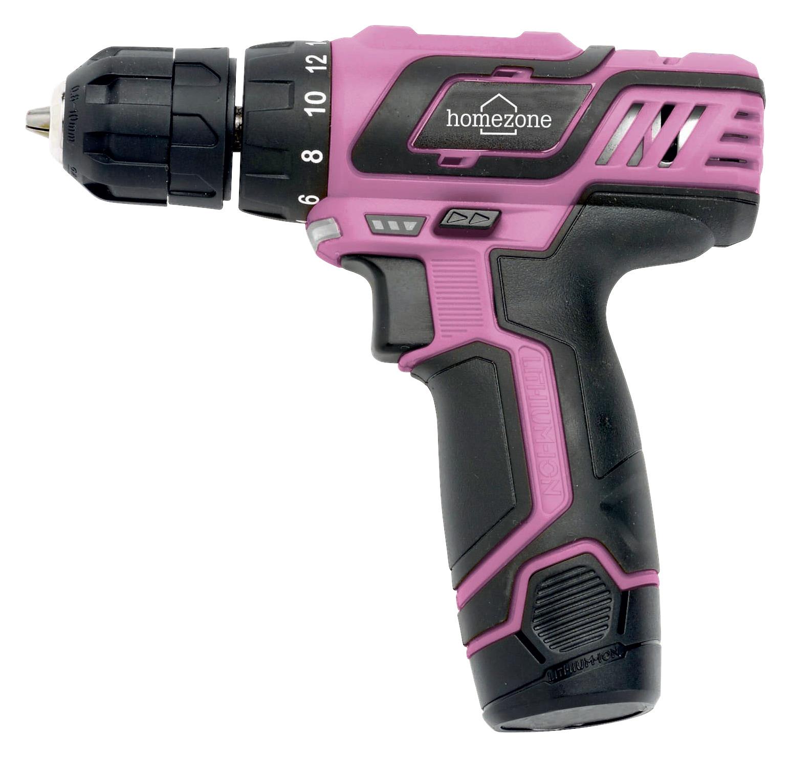 Handlicher Akkuschrauber in Schwarz und Pink