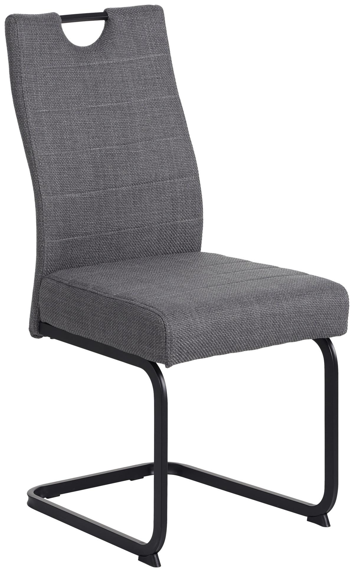 Szánkótalpas Szék Finni Giga-S - fekete/szürke, Konventionell, textil/fém (44/98/60cm)