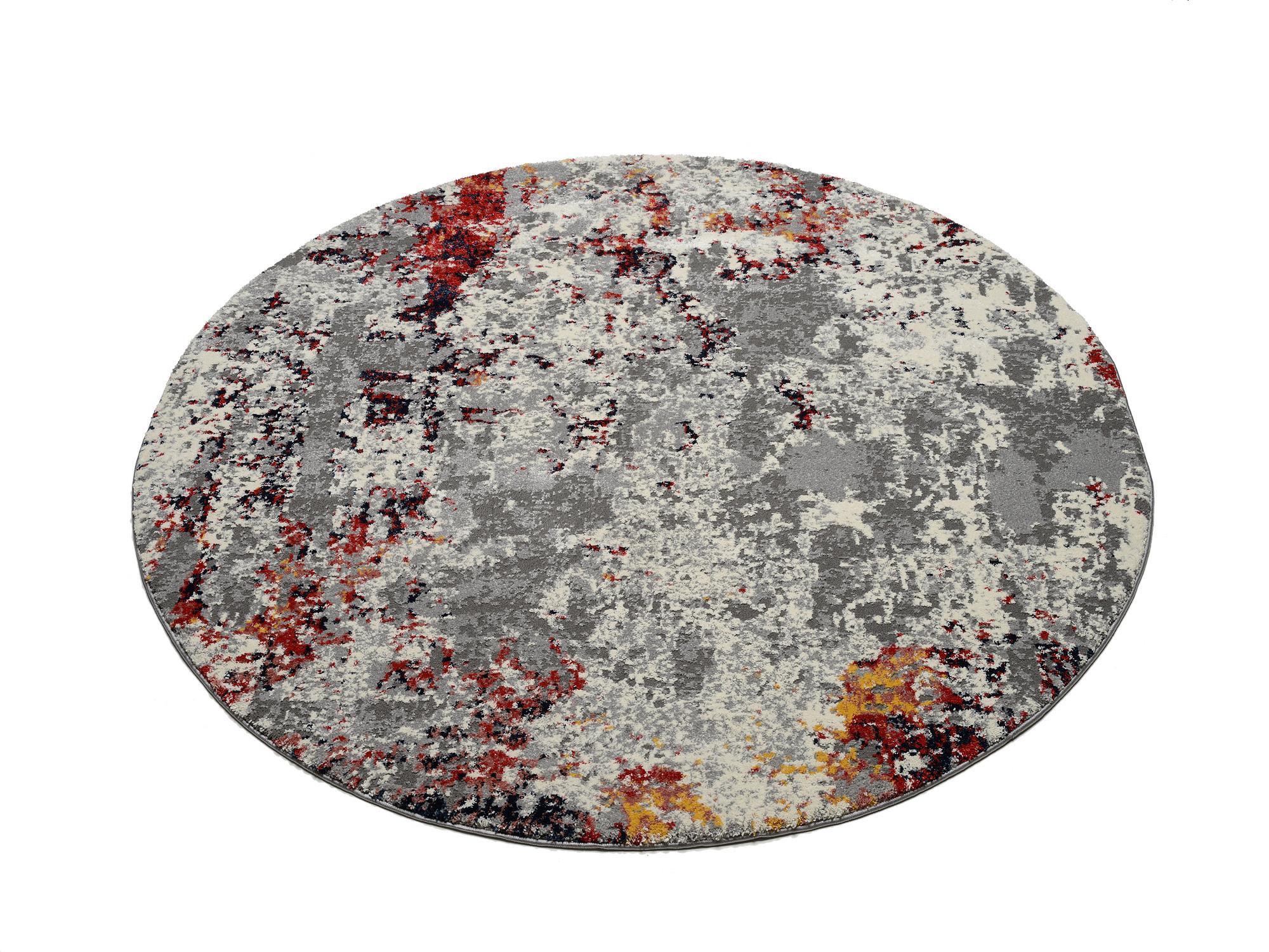 Webteppich Multicolor Timeline Firework rund ⌀ 120 cm - Multicolor, Design, Textil (120cm) - Novel