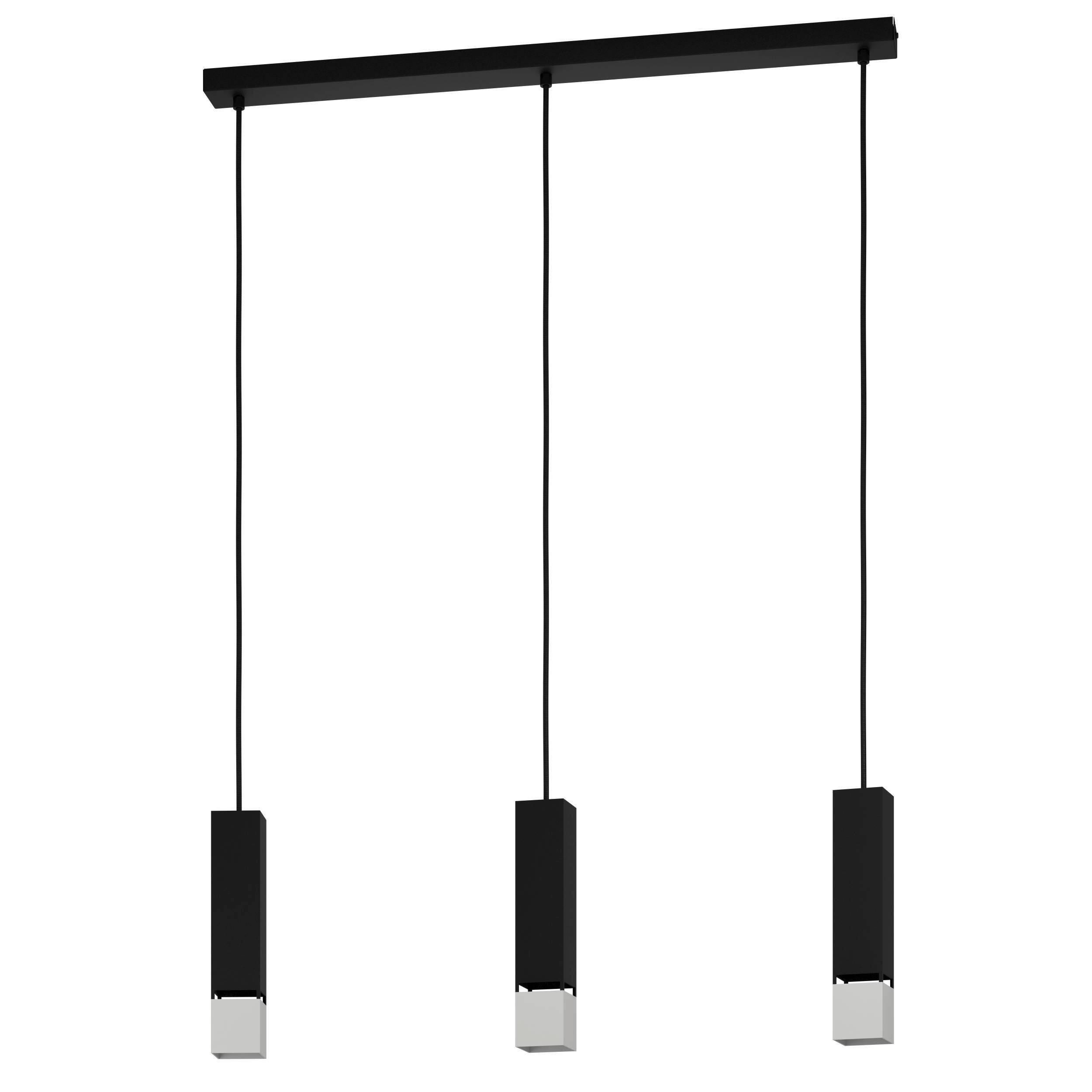 Hängeleuchte 99698* Butrano - Silberfarben/Schwarz, Design, Metall (77/5,5/110cm) - Eglo