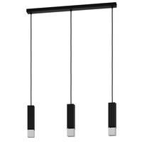 Hängeleuchte 99698* Butrano - Silberfarben/Schwarz, Design, Metall (77/5,5/110cm) - Eglo
