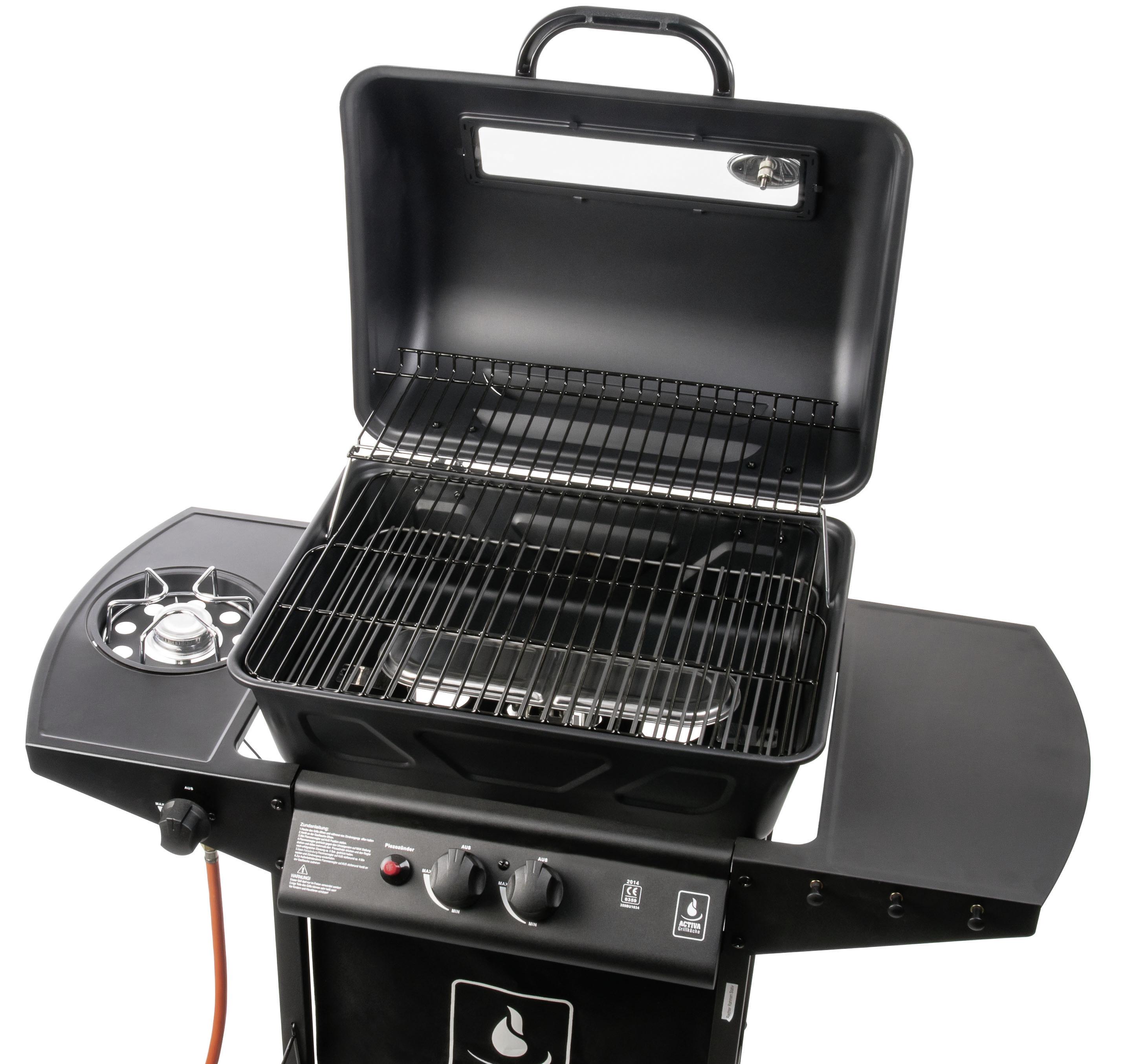 Gasgrill Lavastein Halifax 1 2 Brenner 98x53x100 Cm - Schwarz, Metall (98/53/100cm)
