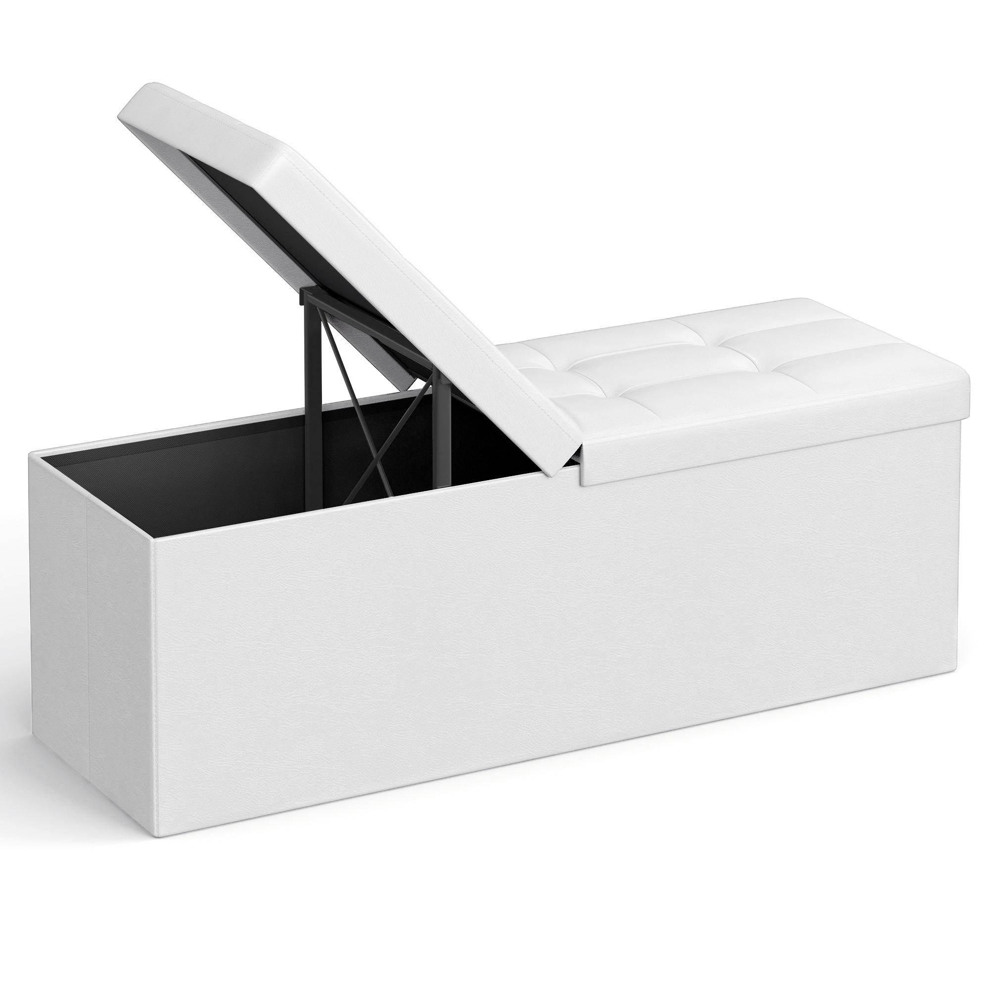 SITZBOX Weiß B: 110cm - Weiß, Basics, Holzwerkstoff/Kunststoff (110/38/38cm)
