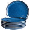 Desserttellerset Cordelia Blau, 6-teilig - Blau, Trend, Keramik (22cm) - Mäser