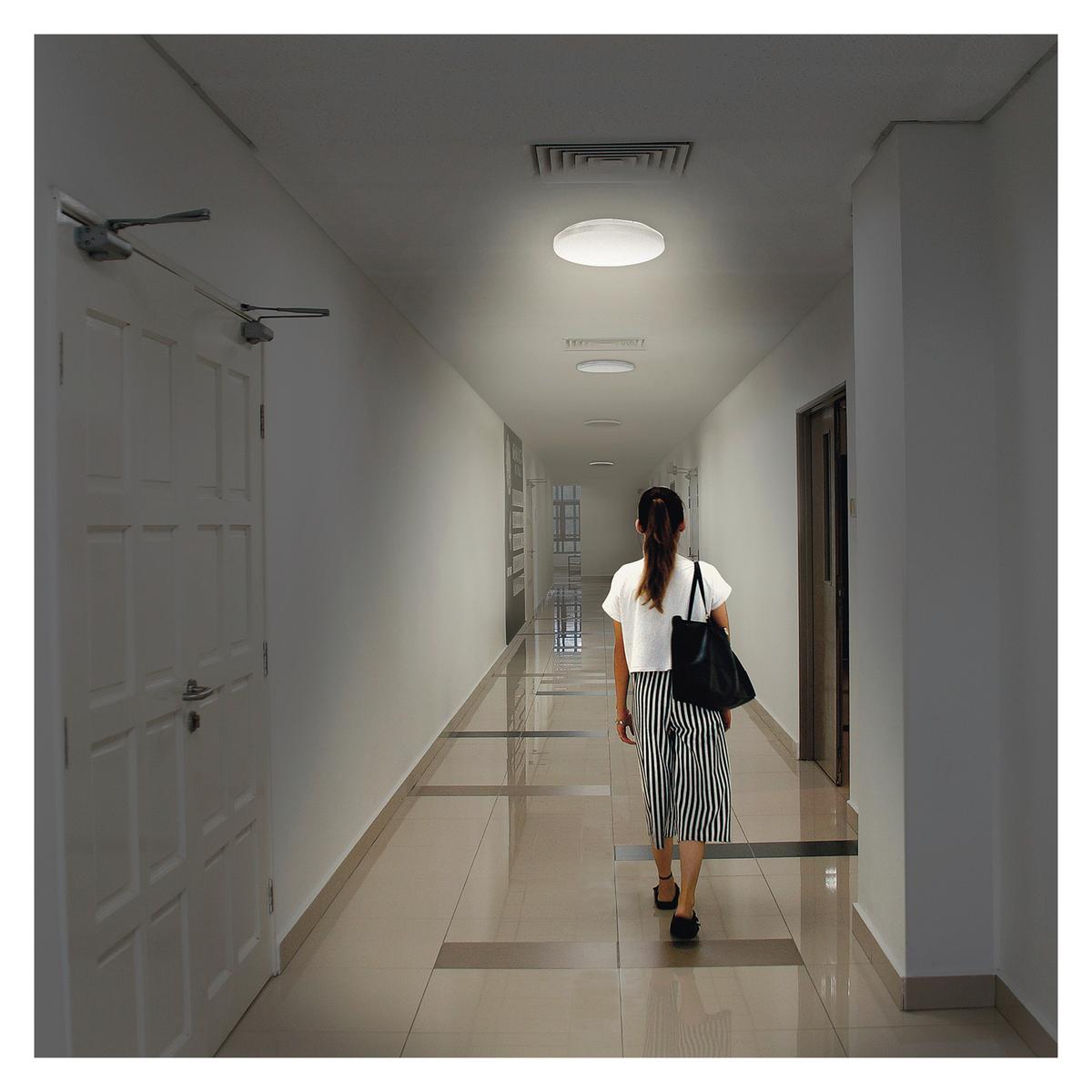 STROPNÍ LED SVÍTIDLO TORI - bílá, Basics, plast (33/33/5.3cm)