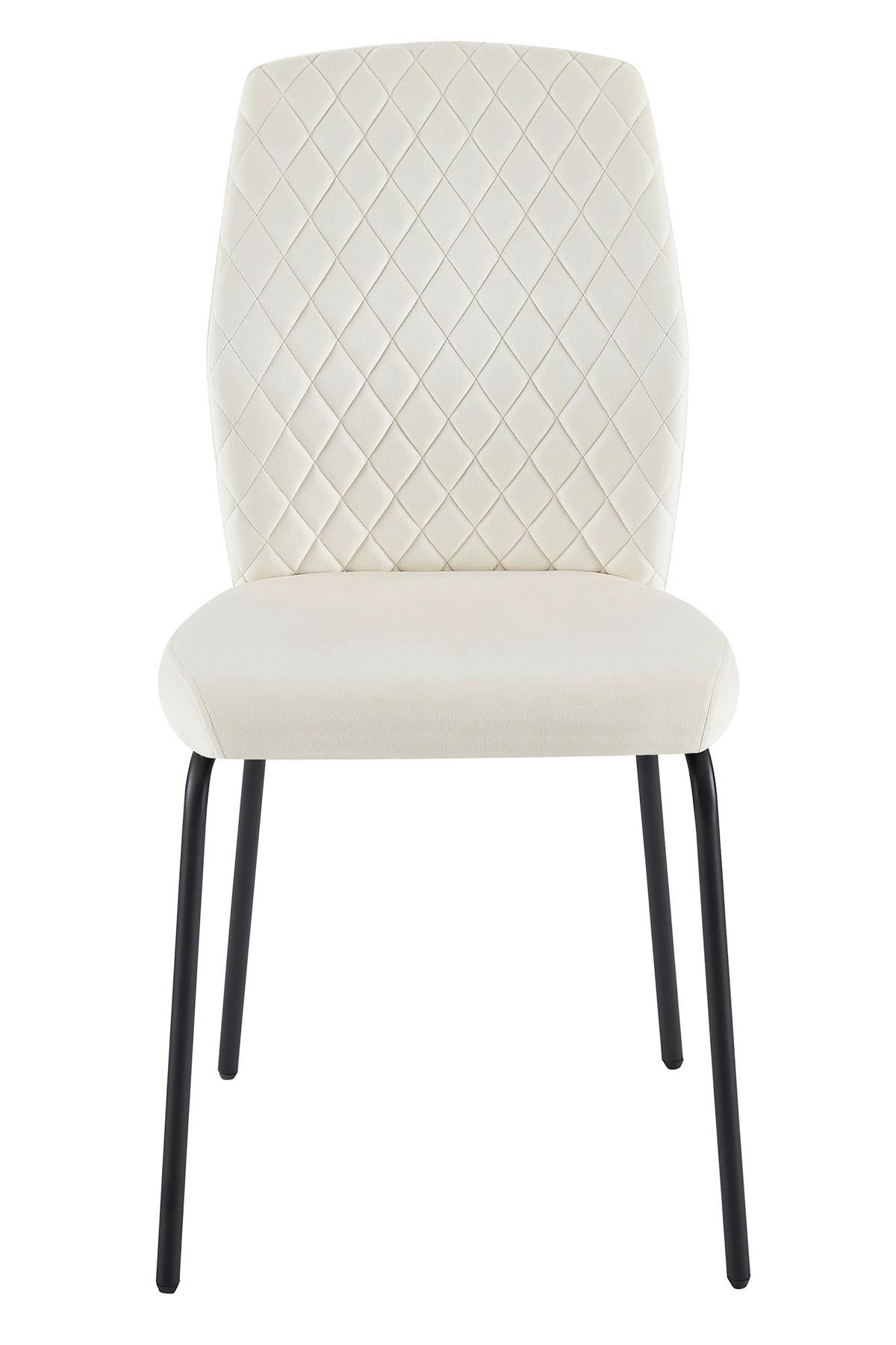 Stuhl-set Beige B: 46,5 Cm - Beige/Schwarz, MODERN, Textil/Metall (46,5/92/56,5cm) - Livetastic