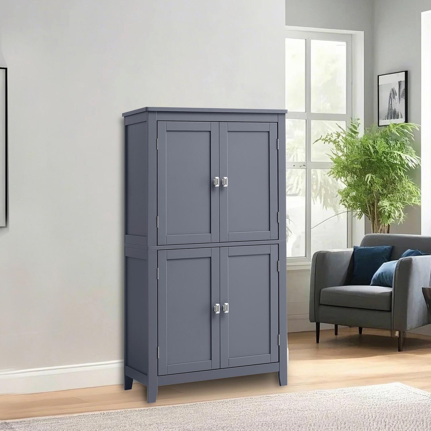 Midischrank Bathroom Cabinet - Grau, MODERN, Holzwerkstoff (60/110/30cm) - MID.YOU
