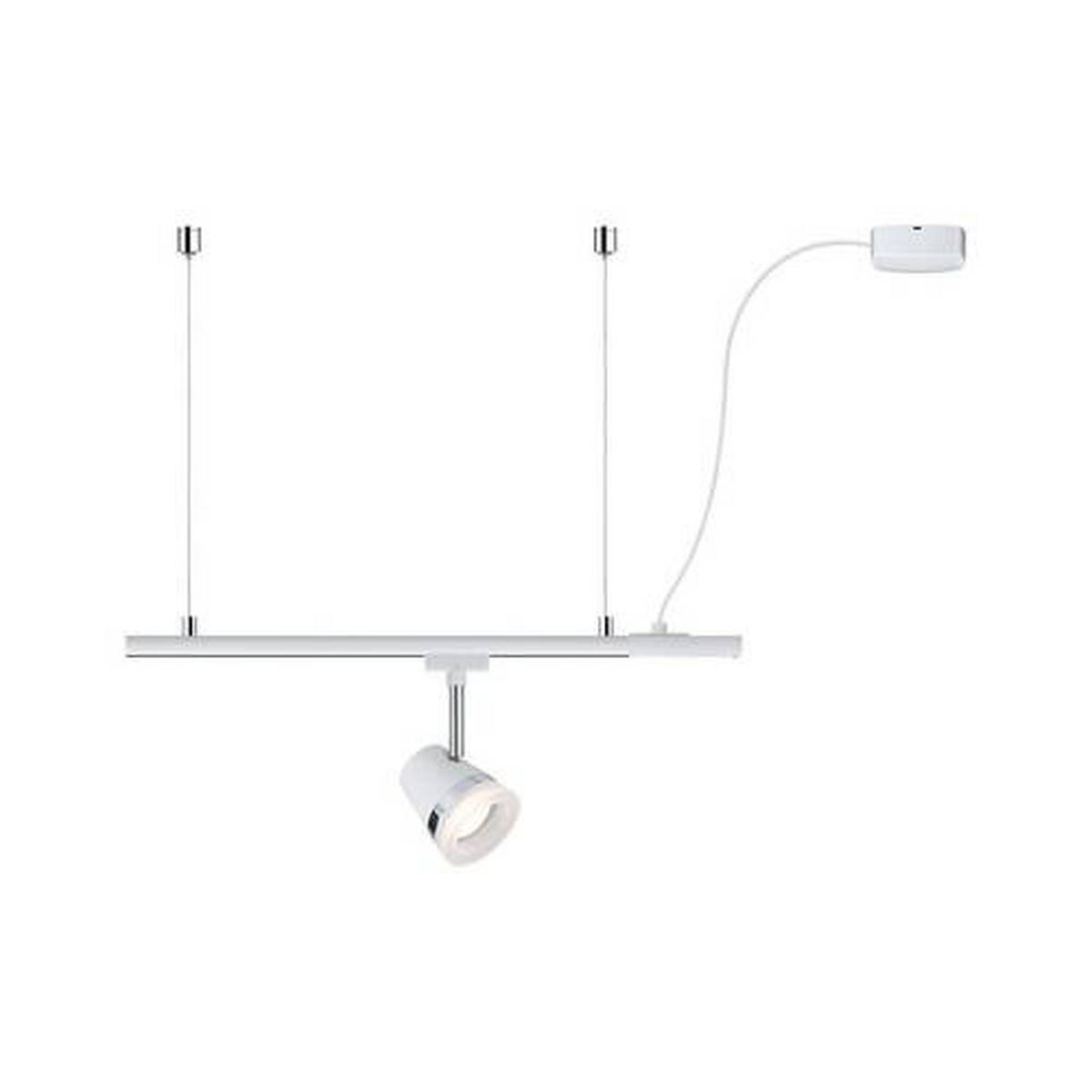 Schienensystem Urail Einspeisung 95417, Weiß - Weiß, Basics, Kunststoff/Metall (70cm) - Paulmann