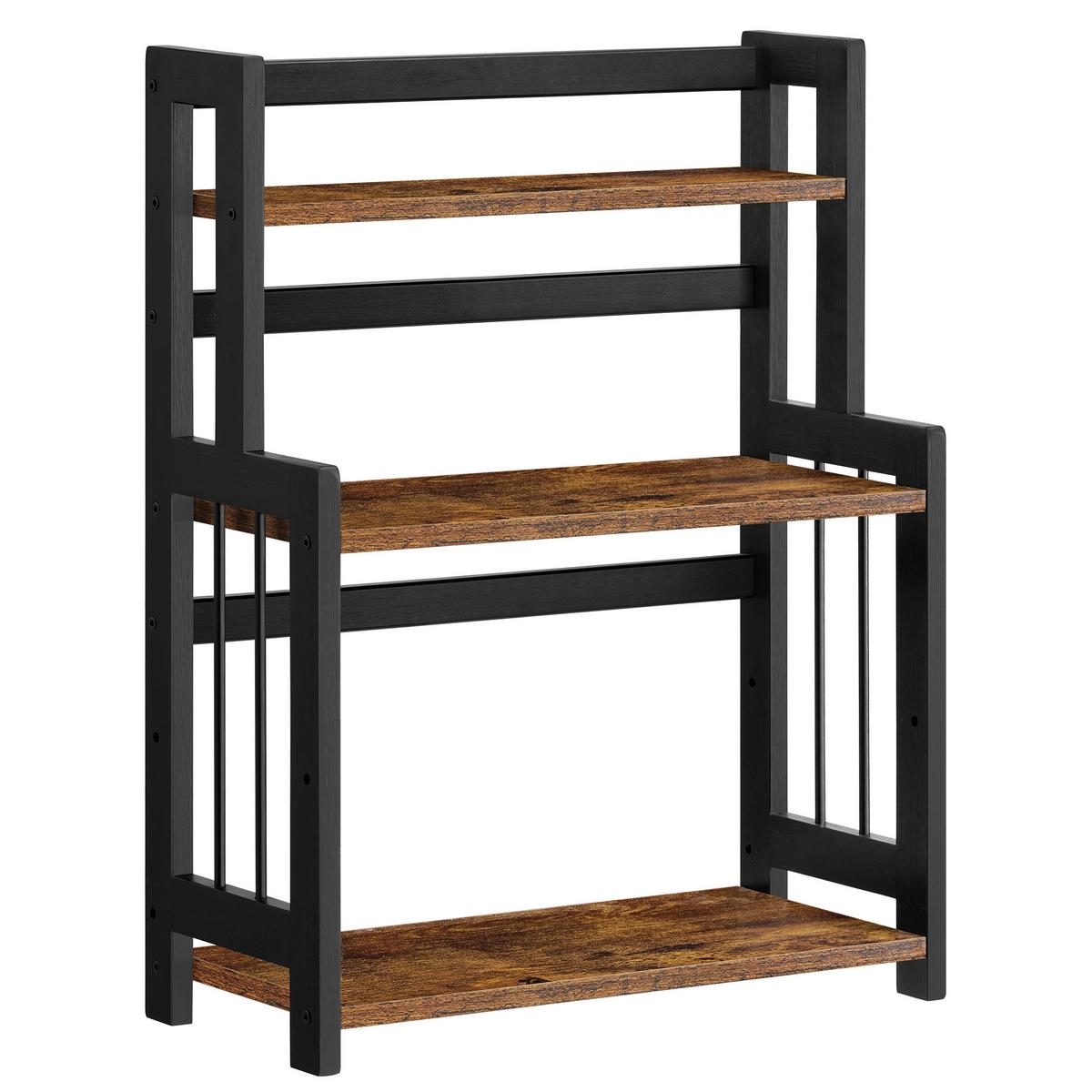 Gewürzregal Braun, Schwarz B: 41 cm - Schwarz/Braun, Basics, Holzwerkstoff/Metall (41/53/18cm)