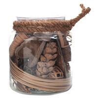 Dekoglas Flora Braun, 18x20 cm - Braun, LIFESTYLE, Glas/Naturmaterialien (18/20/18cm) - Kayoom