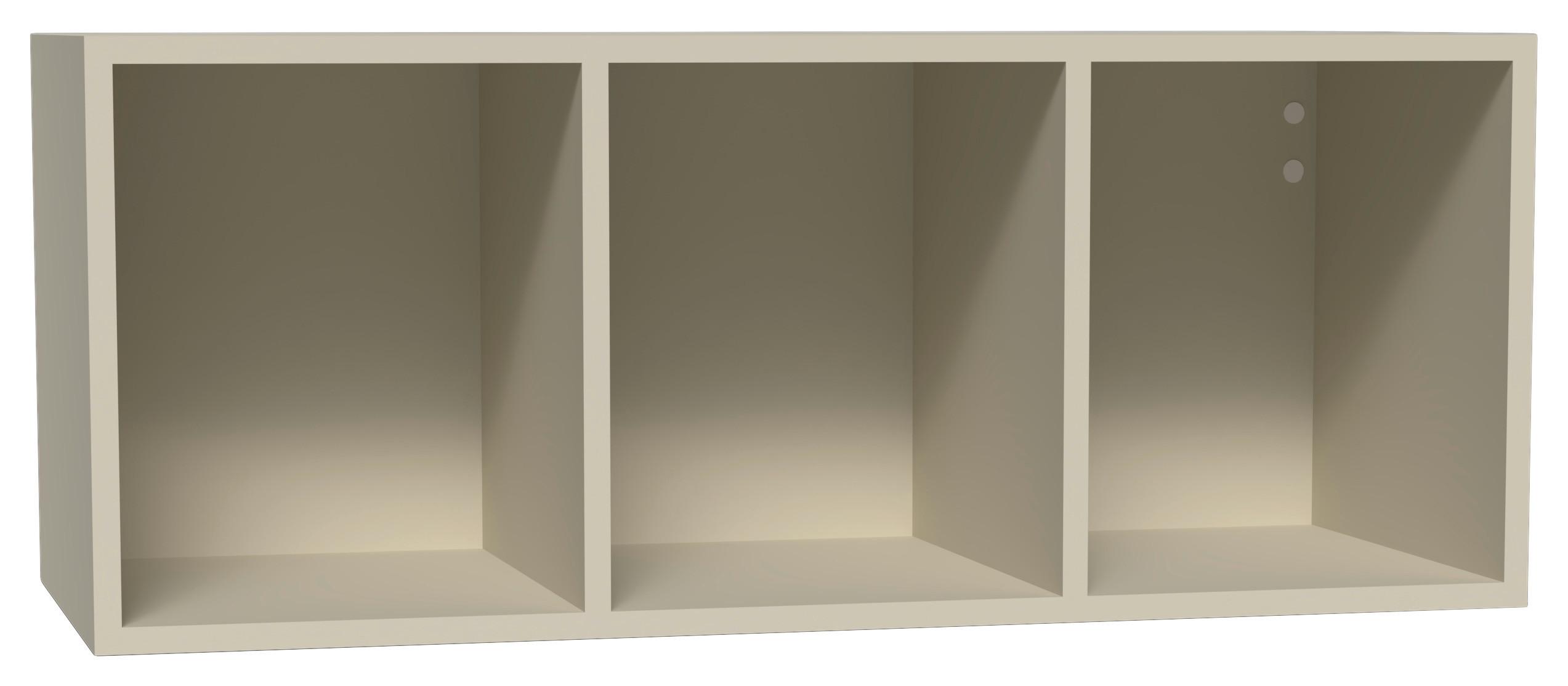 Wandregal Las Vegas Weiß B: 90 cm - Sandfarben, MODERN, Holzwerkstoff (90/36/37cm) - Vertico