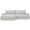 Ecksofa Mit Schlaffunktion & Bettkasten Fresh Hellgrau - Hellgrau/Schwarz, Design, Textil (156/272cm) - Livetastic