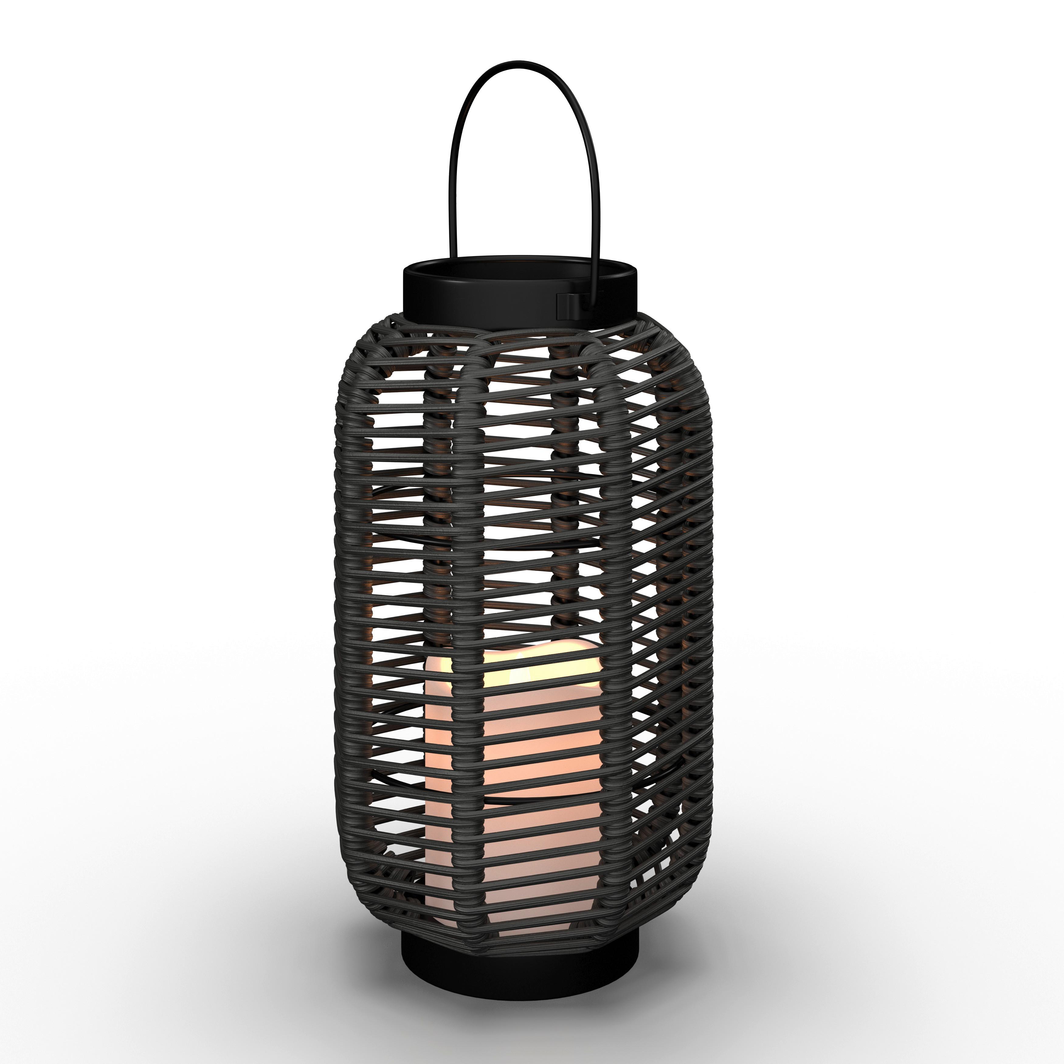 SOLÁRNÍ SVÍTIDLO RICA - černá, Moderní, kov/plast (16/28/16cm) - Bessagi Home