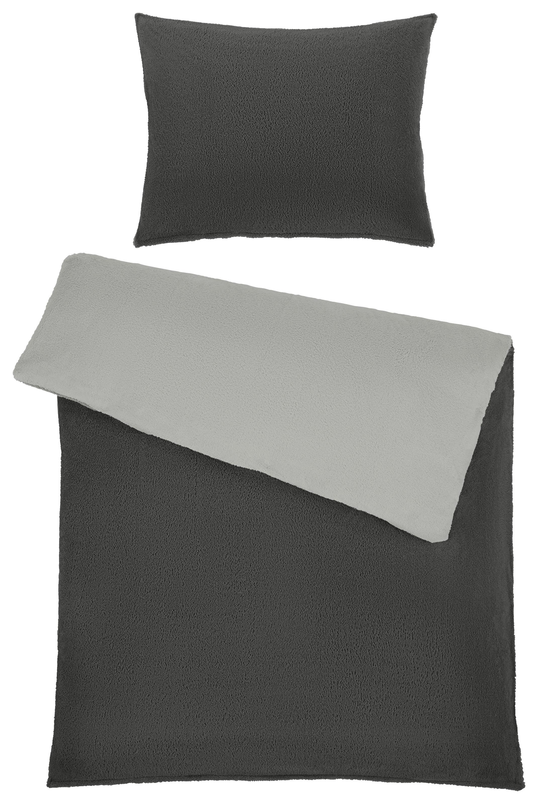 Wendebettwäsche Luisa - Anthrazit/Hellgrau, ROMANTIK / LANDHAUS, Textil (140/200null) - James Wood