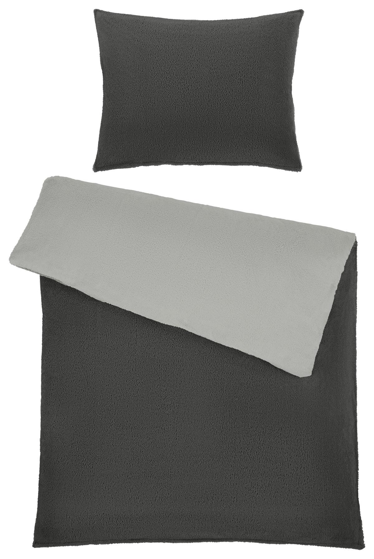 Wendebettwäsche Luisa - Anthrazit/Hellgrau, ROMANTIK / LANDHAUS, Textil (140/200null) - James Wood